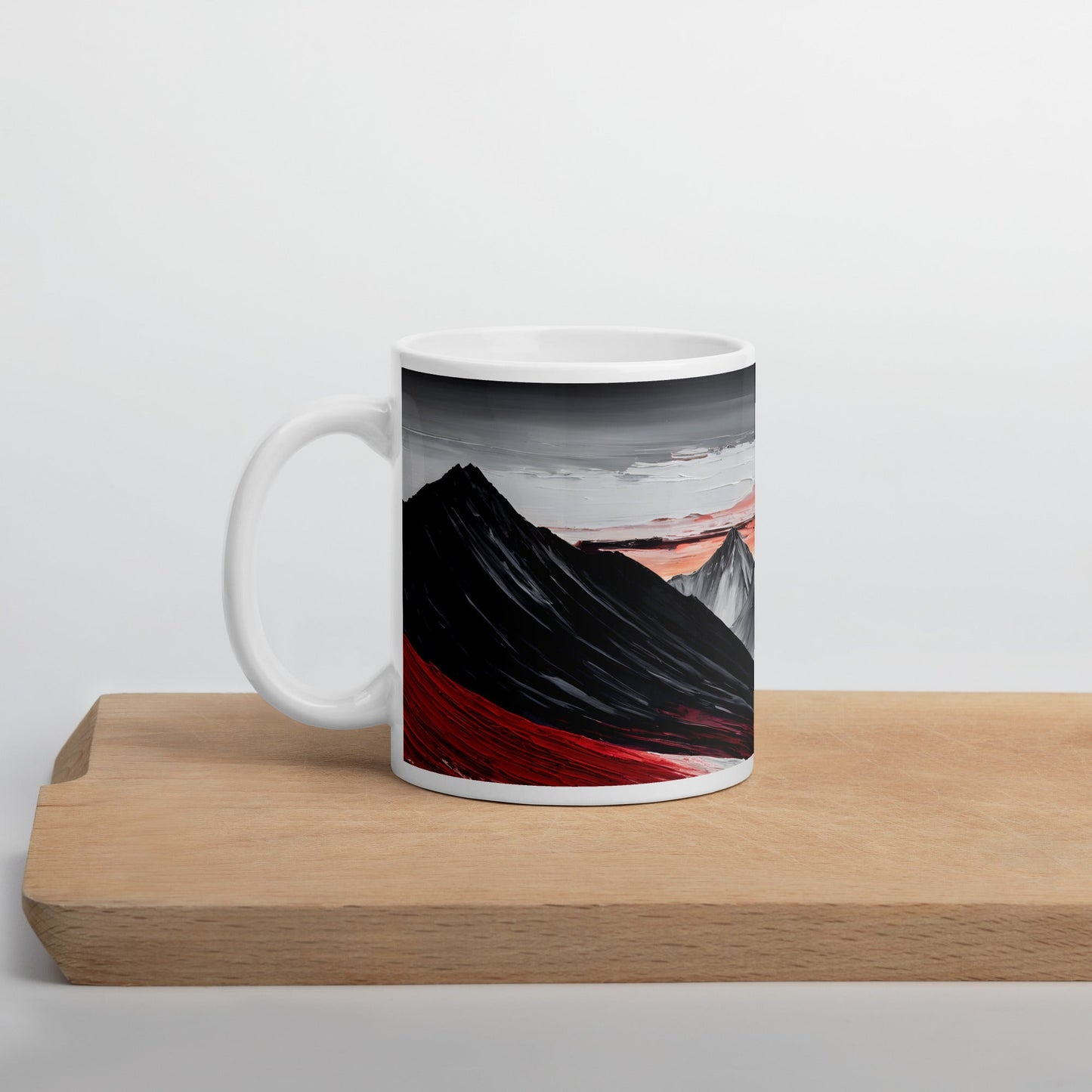 Abstract Mountains White Glossy Mug - Mugs - Discovery Co.