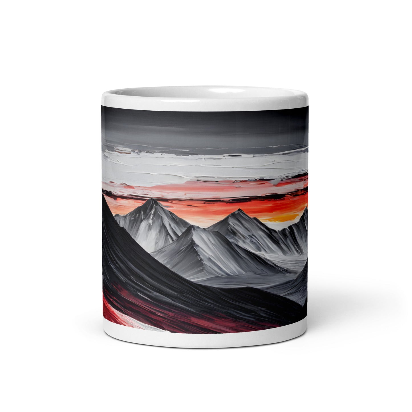 Abstract Mountains White Glossy Mug - Mugs - Discovery Co.