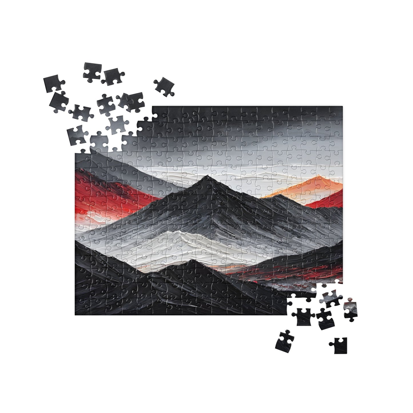 Acrylic Art Charcoal Mountain Jigsaw Puzzle - Puzzle - Discovery Co.