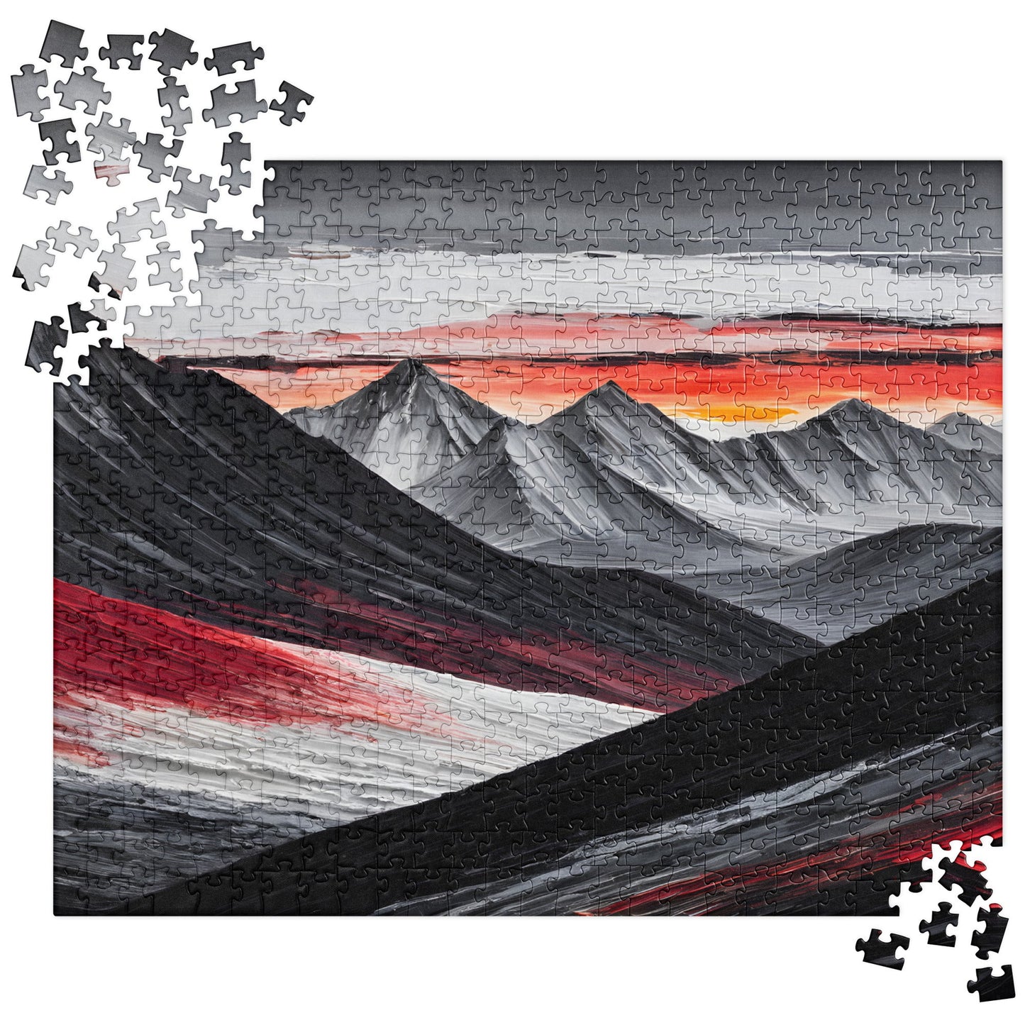 Acrylic Art Mountain Range Jigsaw Puzzle - Puzzle - Discovery Co.