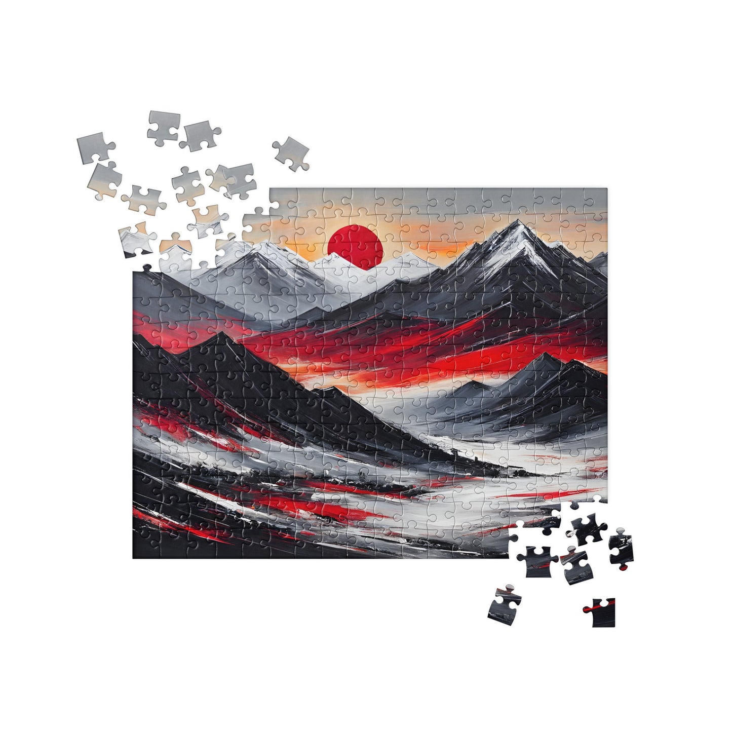 Acrylic Art Mountain Sunset Jigsaw Puzzle - Puzzle - Discovery Co.