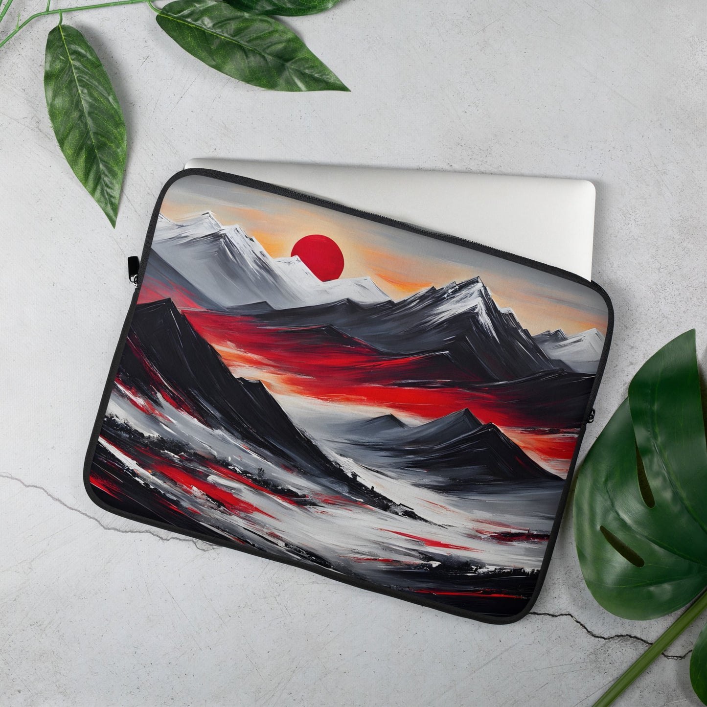 Acrylic Art Mountain Sunset Laptop Sleeve - Laptop Cases - Discovery Co.