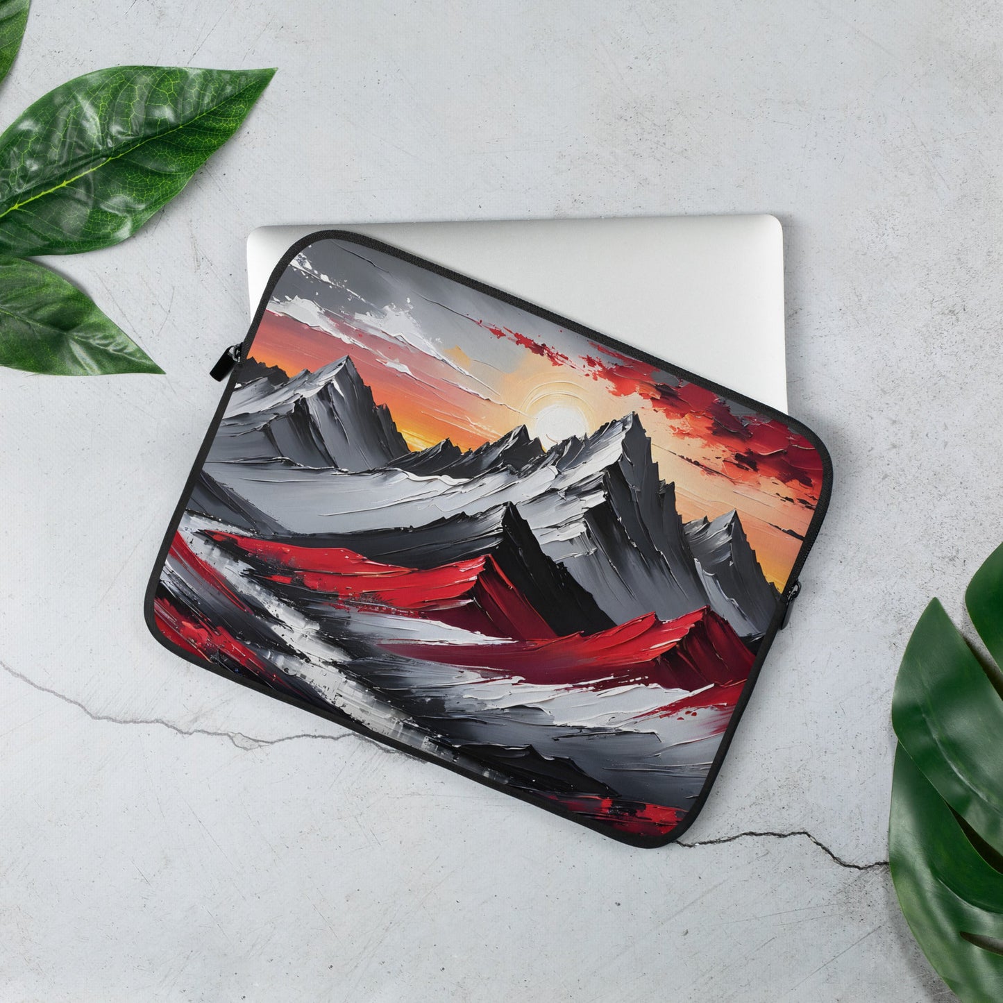 Acrylic Art Mountains Sunrise Laptop Sleeve - Laptop Cases - Discovery Co.