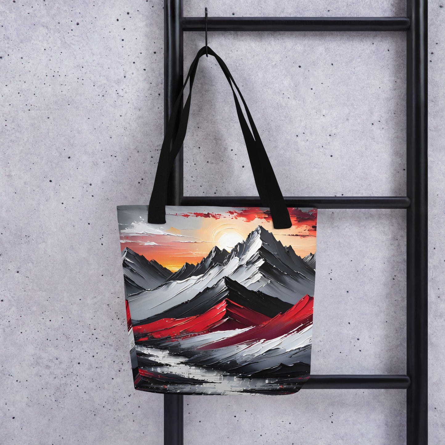 Acrylic Art Mountains Tote Bag - Tote Bags - Discovery Co.