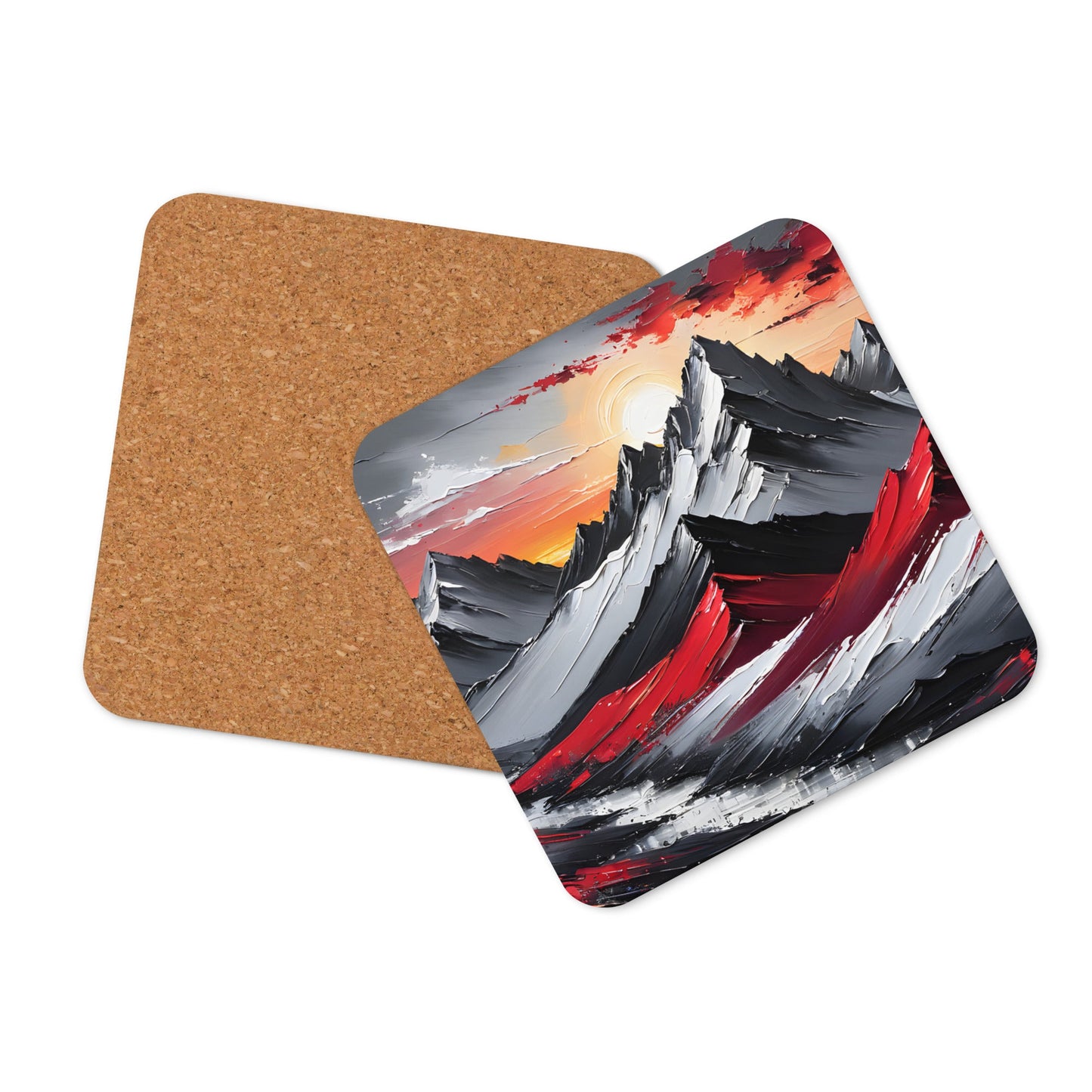 Acrylic Mountains Cork - back Coaster - Coasters - Discovery Co.