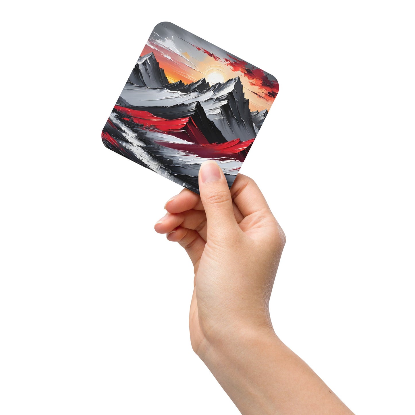 Acrylic Mountains Cork - back Coaster - Coasters - Discovery Co.