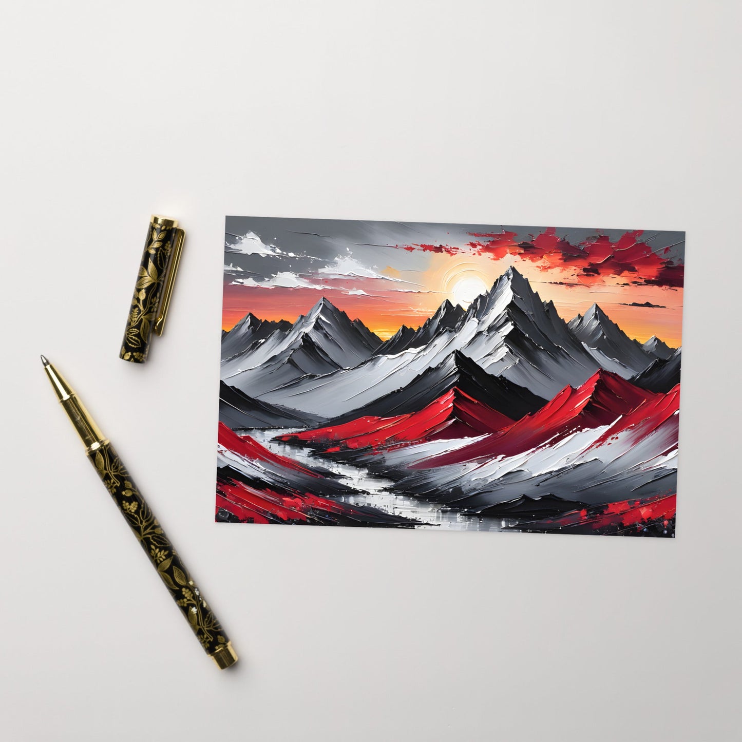 Acrylic Mountains Greeting Card - Greeting Card - Discovery Co.