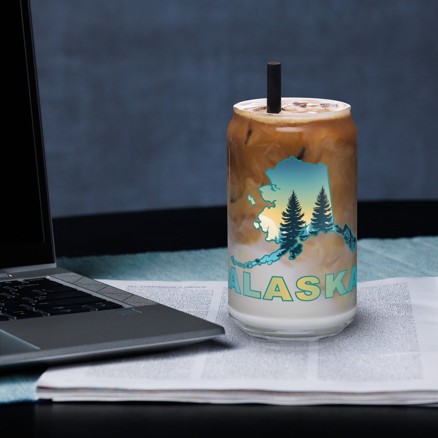 Alaska Sunset Forest II Can - Shaped Glass - Can - Shaped Glass - Discovery Co.