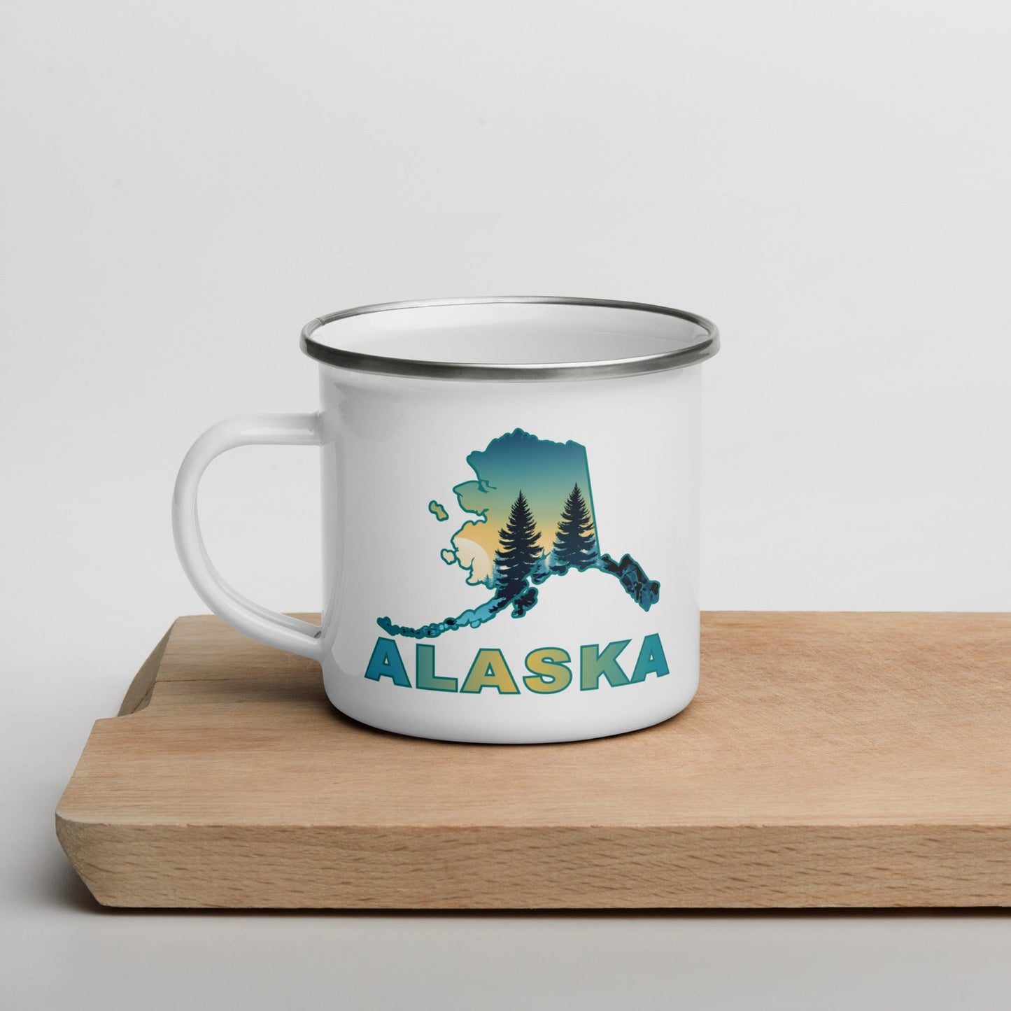 Alaska Sunset Forest II Enamel Mug - Mugs - Discovery Co.