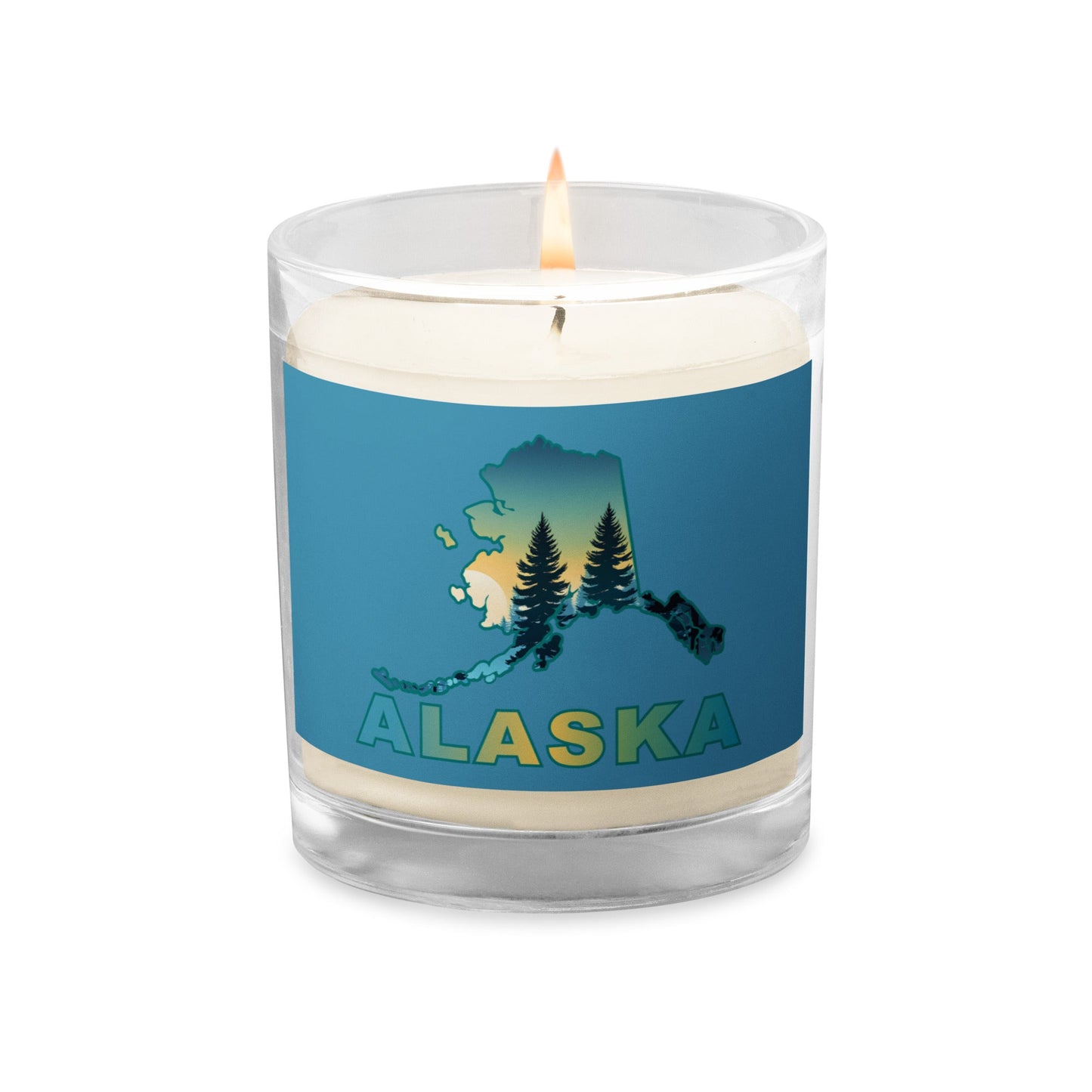 Alaska Sunset Forest II Glass Jar Soy Wax Candle - Candles - Discovery Co.
