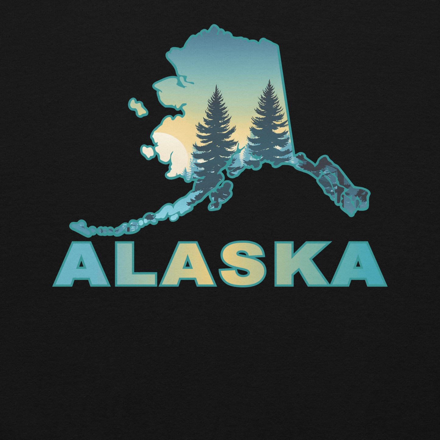 Alaska Sunset Forest II Men's (Unisex) Hoodie - Hoodies - Discovery Co.