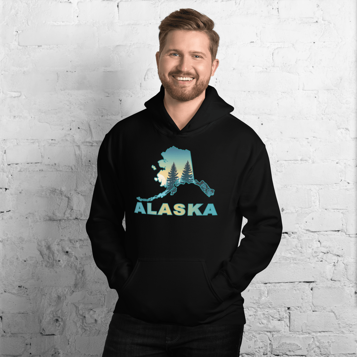 Alaska Sunset Forest II Men's (Unisex) Hoodie - Hoodies - Discovery Co.