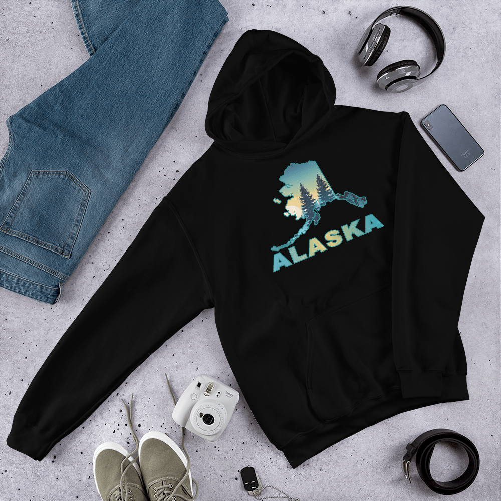 Alaska Sunset Forest II Men's (Unisex) Hoodie - Hoodies - Discovery Co.