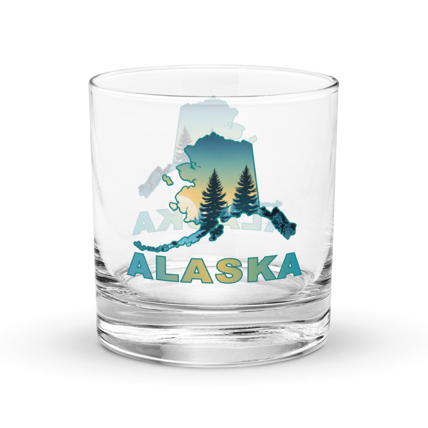 Alaska Sunset Forest II Rocks Glass - Rocks Glass - Discovery Co.