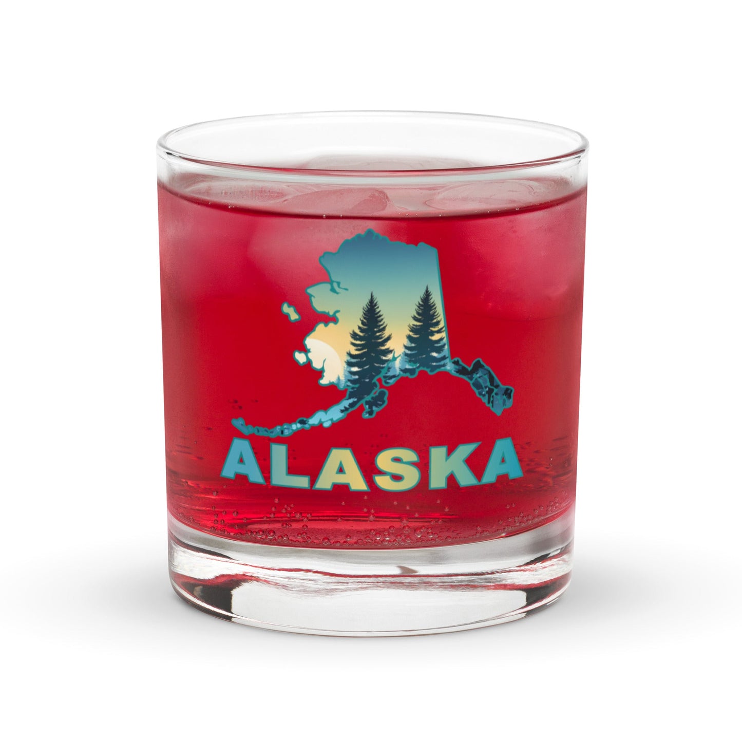 Alaska Sunset Forest II Rocks Glass - Rocks Glass - Discovery Co.