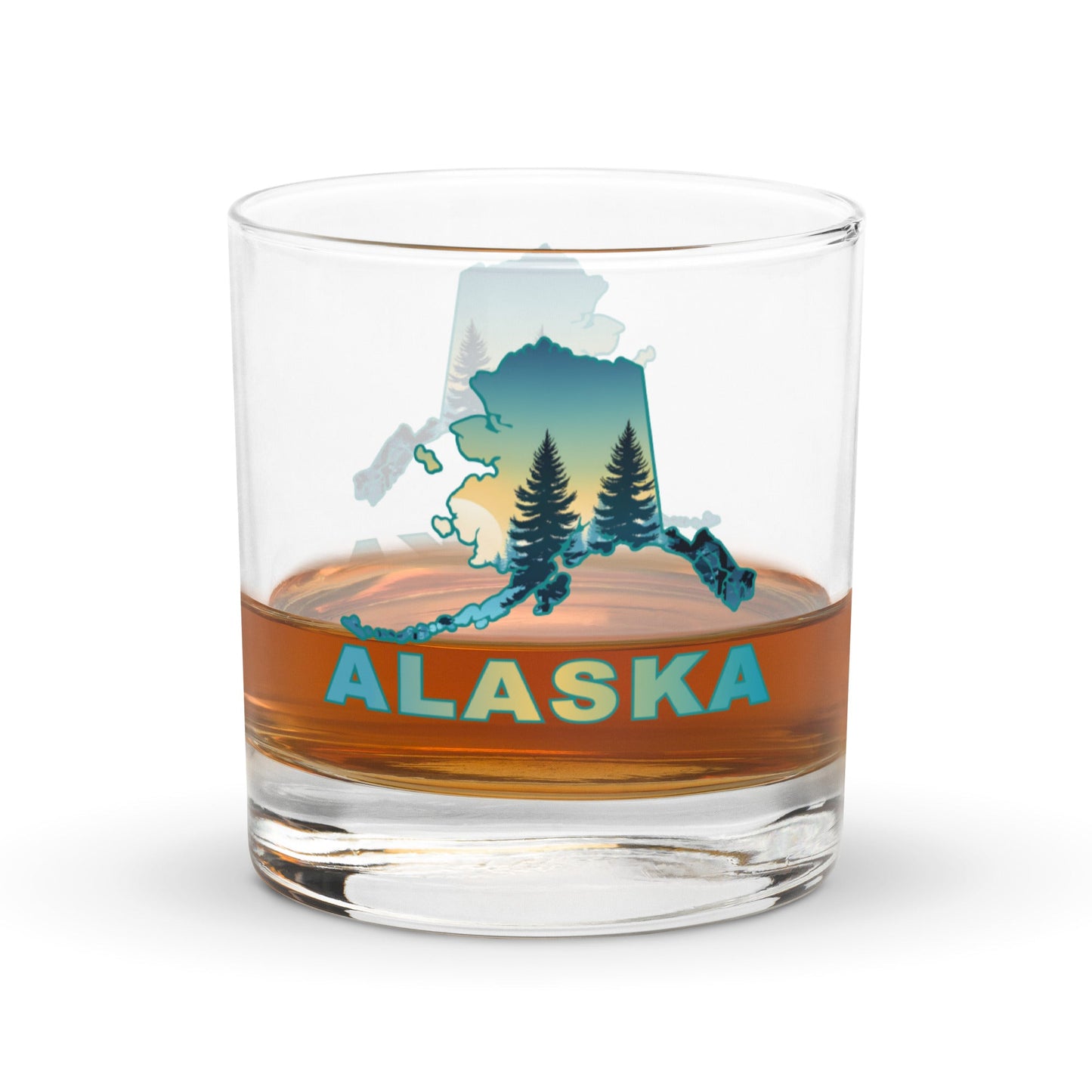 Alaska Sunset Forest II Rocks Glass - Rocks Glass - Discovery Co.