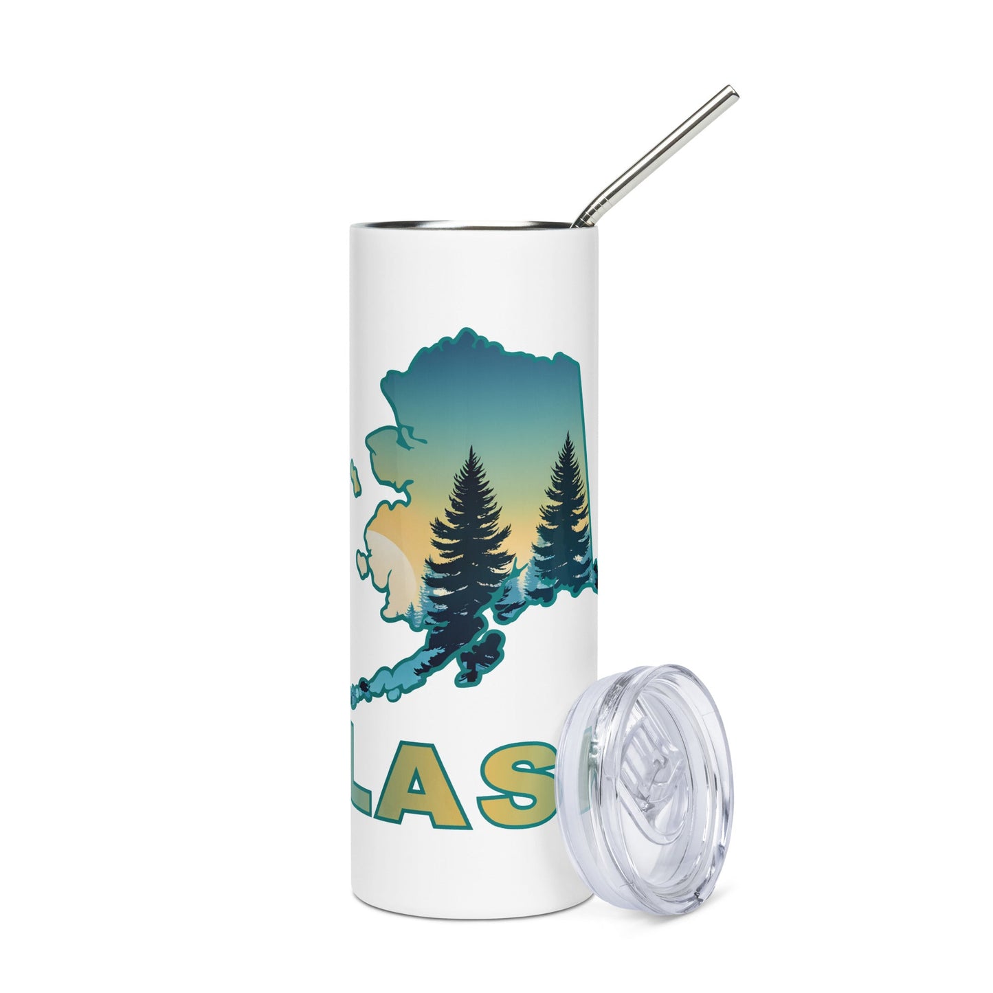 Alaska Sunset Forest II Stainless Steel Tumbler - Steel Tumbler - Discovery Co.