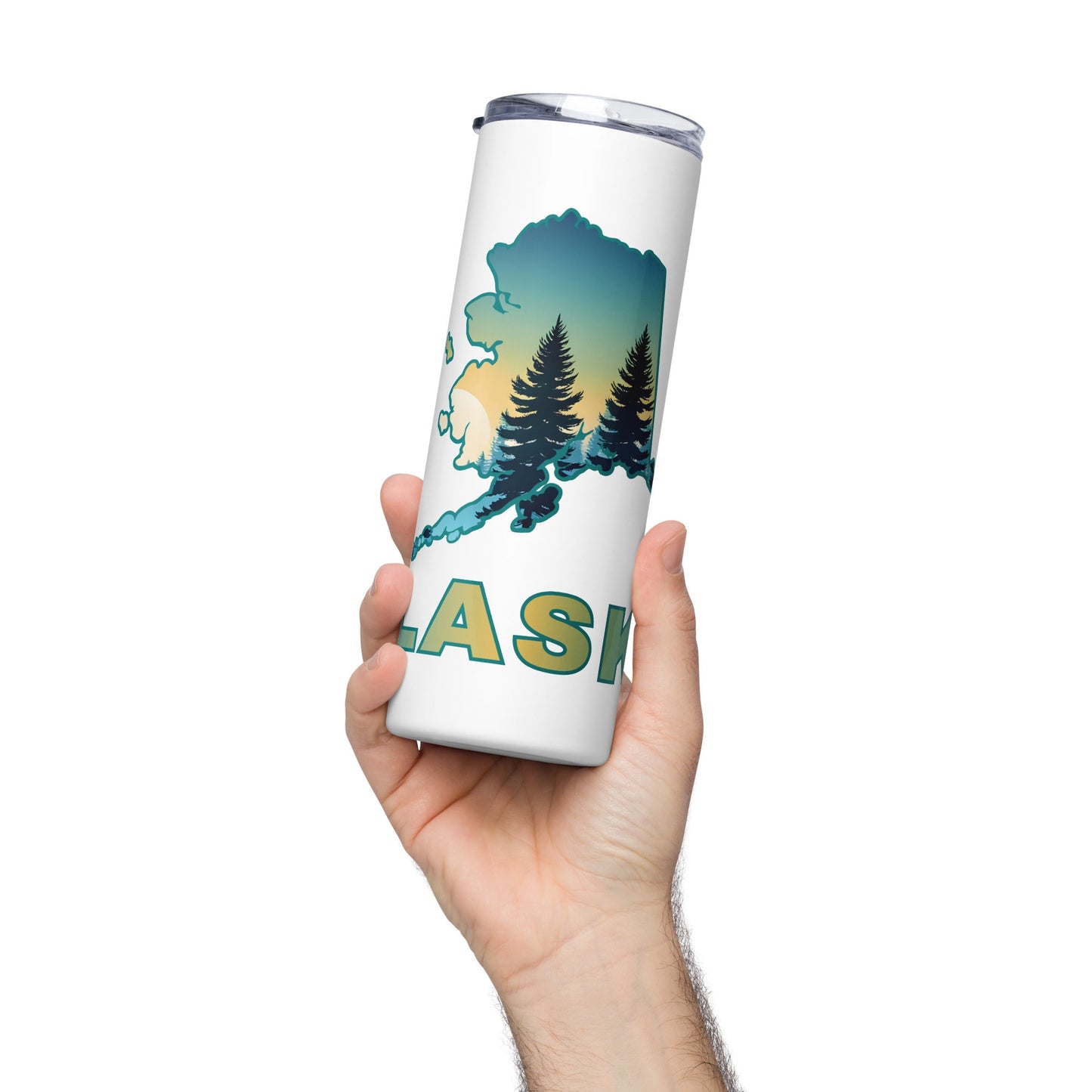 Alaska Sunset Forest II Stainless Steel Tumbler - Steel Tumbler - Discovery Co.