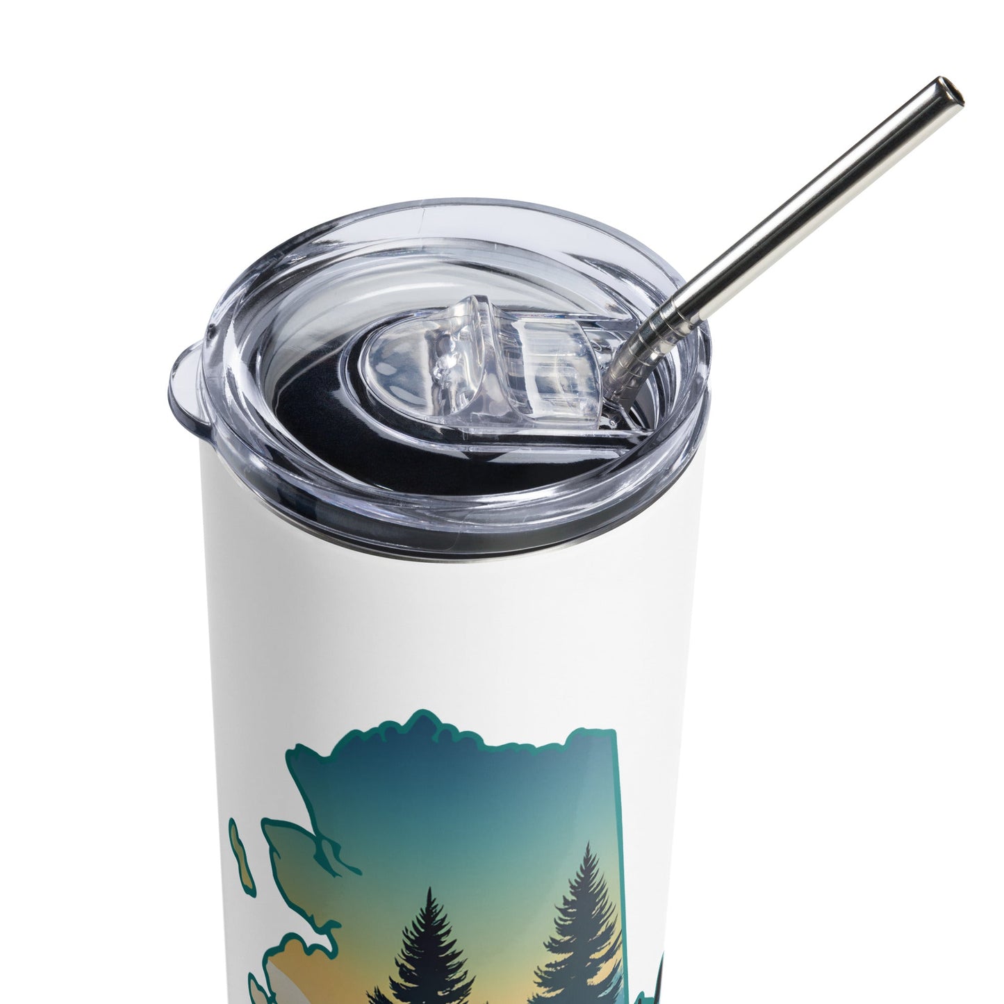 Alaska Sunset Forest II Stainless Steel Tumbler - Steel Tumbler - Discovery Co.