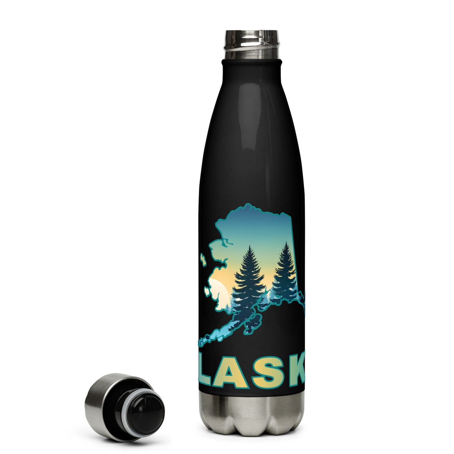 Alaska Sunset Forest II Stainless Steel Water Bottle - Stainless Steel Water Bottle - Discovery Co.