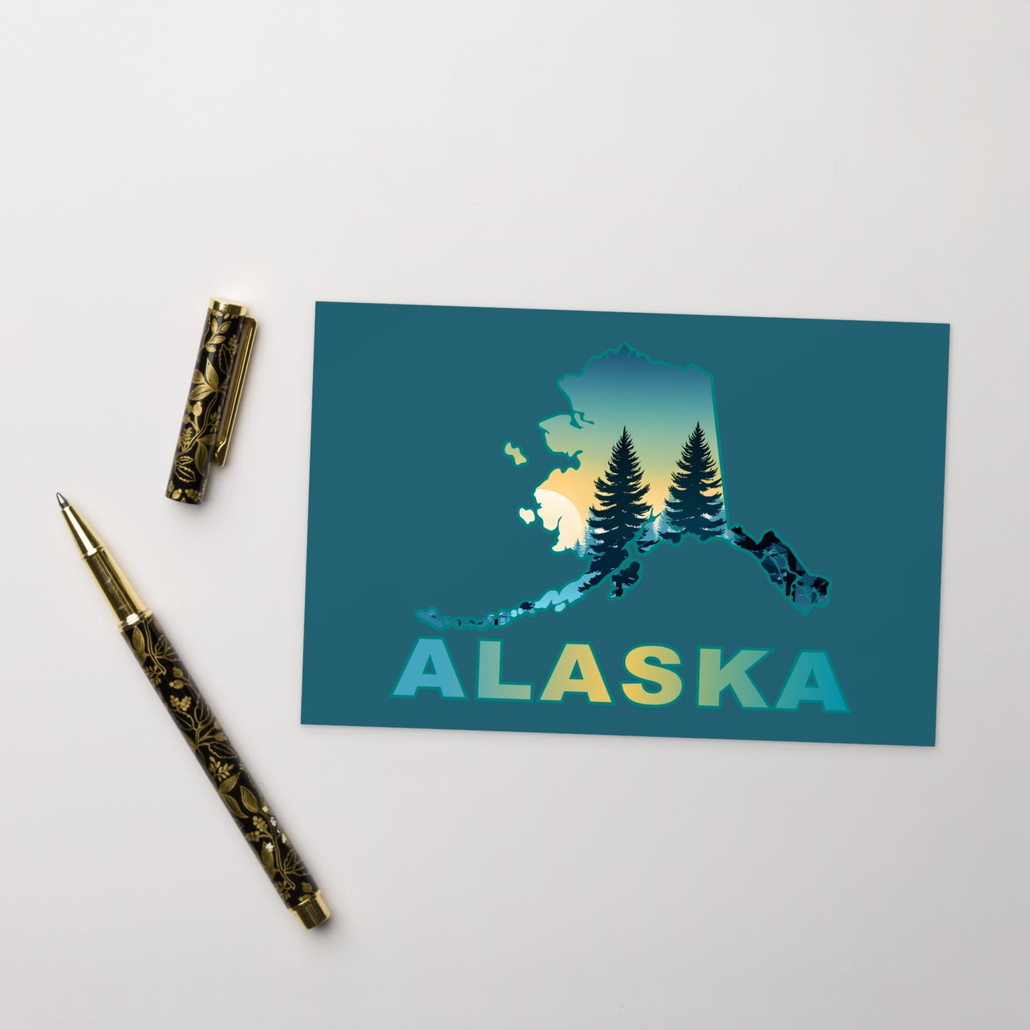 Alaska Sunset Forest II Standard Postcard - Post Cards - Discovery Co.
