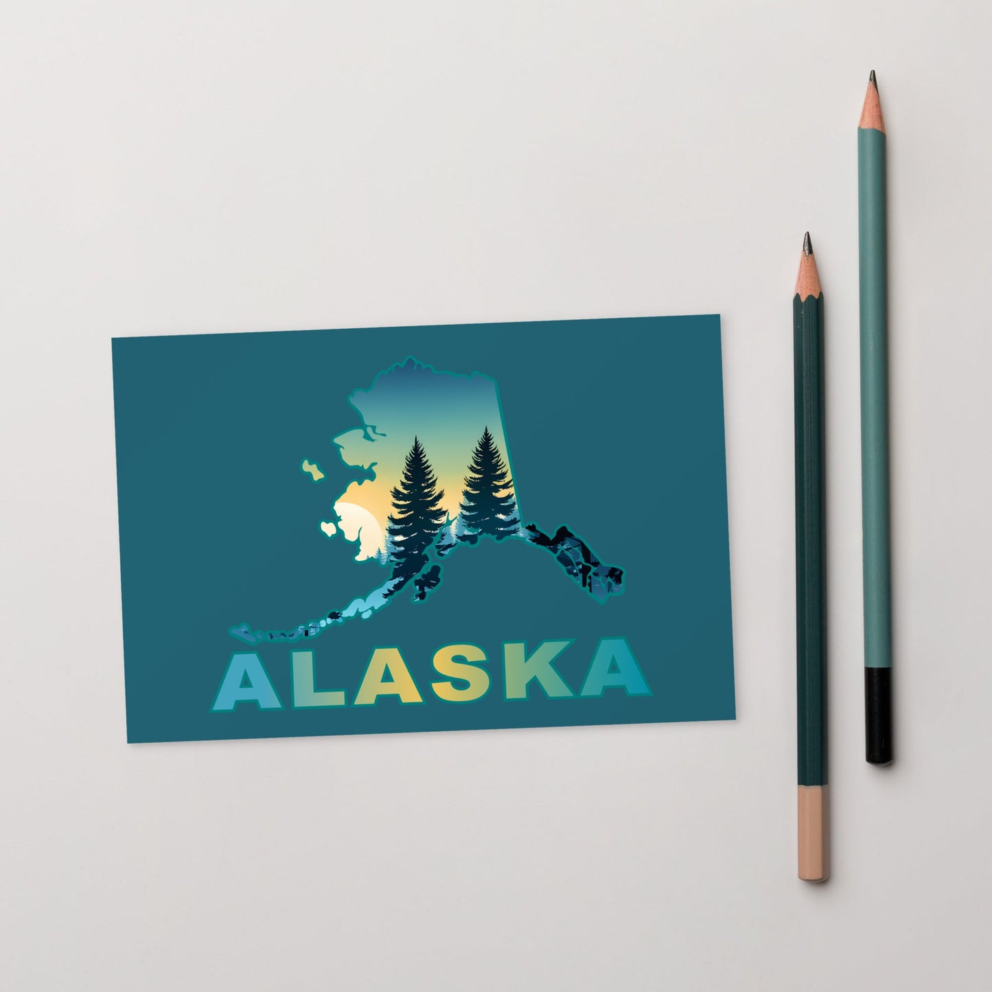 Alaska Sunset Forest II Standard Postcard - Post Cards - Discovery Co.