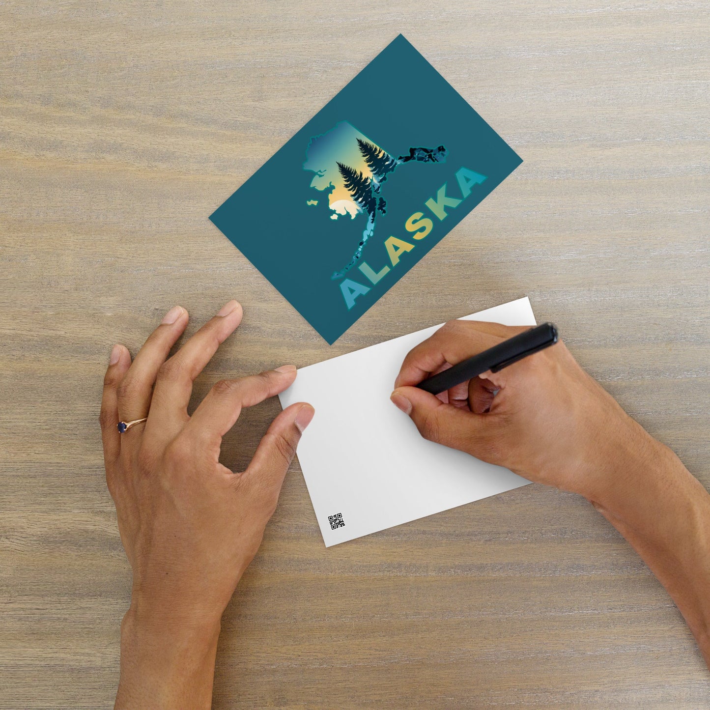 Alaska Sunset Forest II Standard Postcard - Post Cards - Discovery Co.