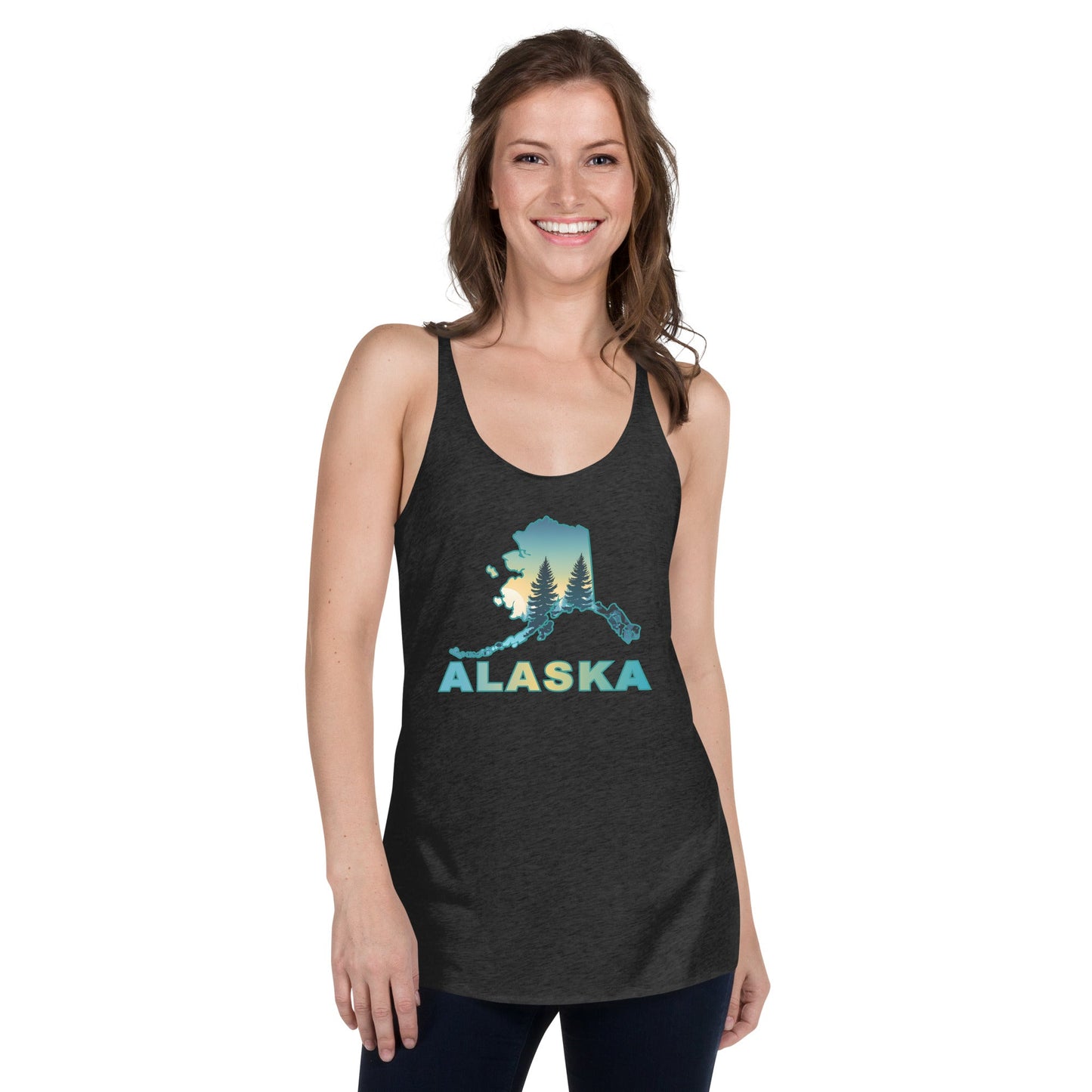 Alaska Sunset Forest II Women's Racerback Tank - Women's Shirts - Discovery Co.