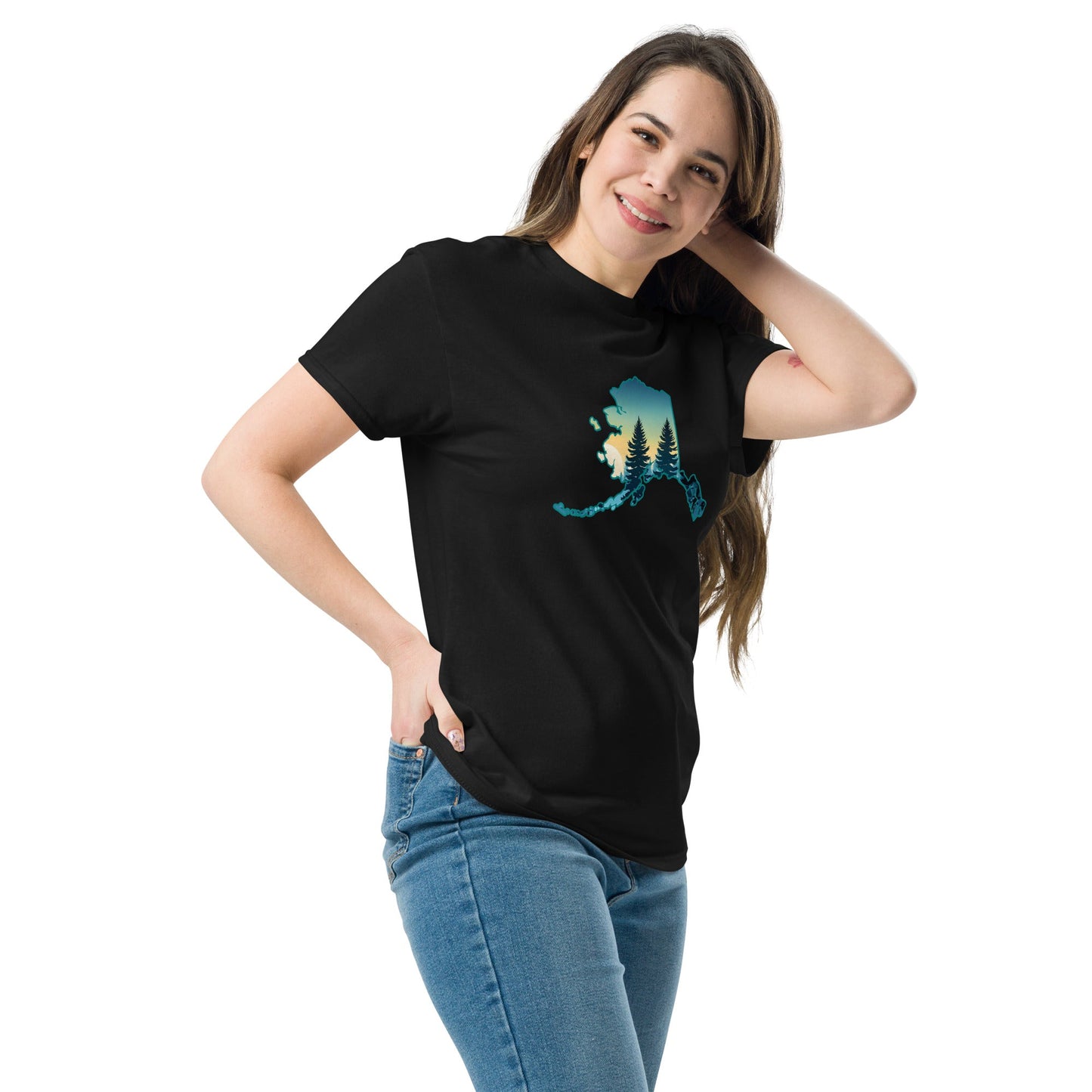 Alaska Sunset Forest Women's (Unisex) Classic Tee - Women's Shirts - Discovery Co.