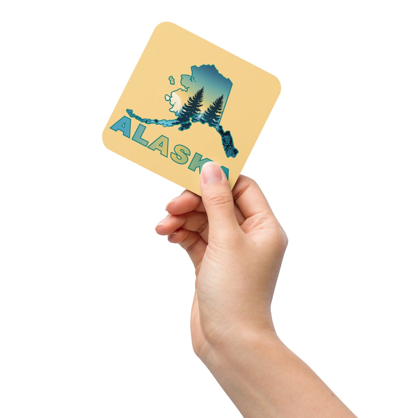Alaska Sunset II Cork - Back Coaster - Coasters - Discovery Co.