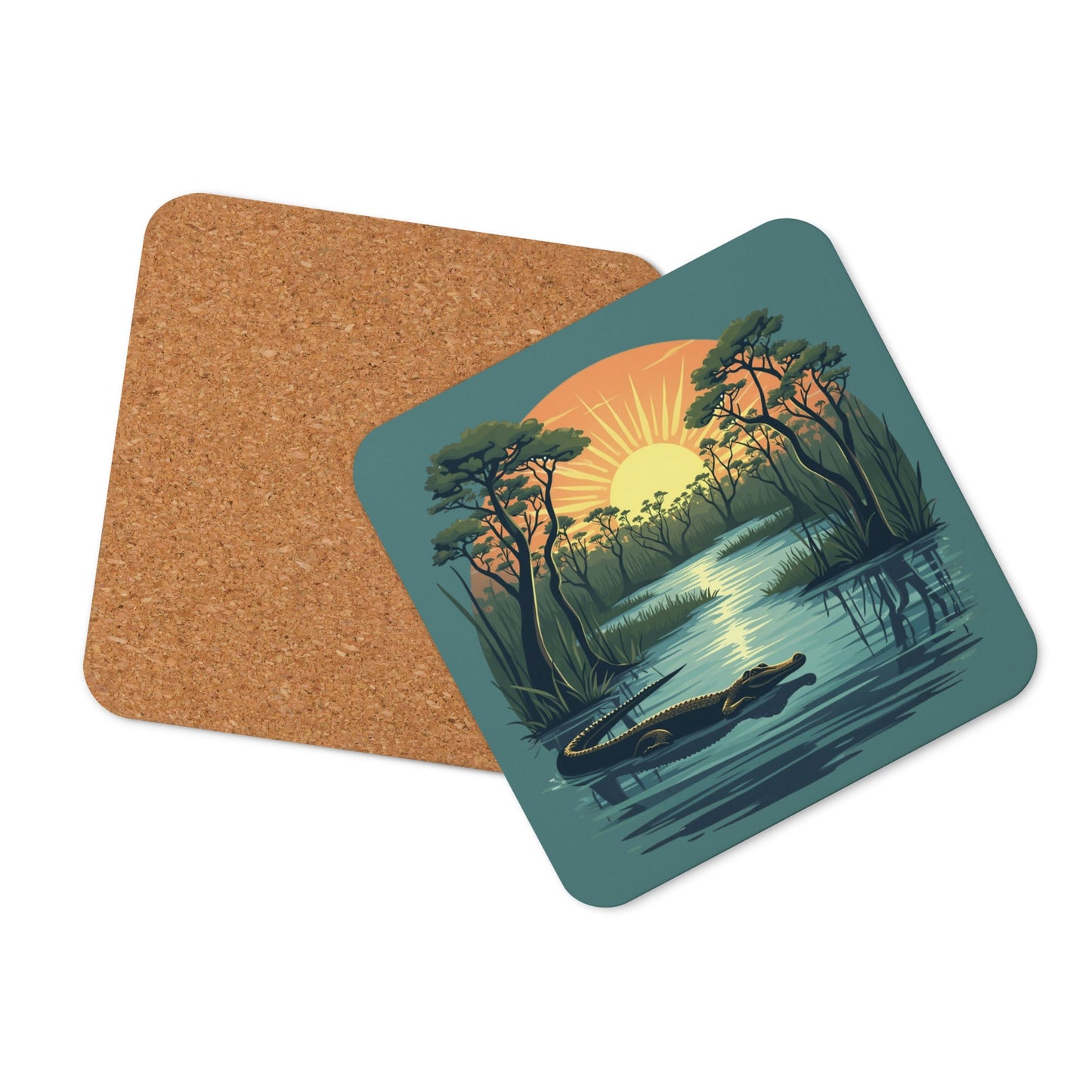 Alligator Cork - Back Coaster - Coasters - Discovery Co.