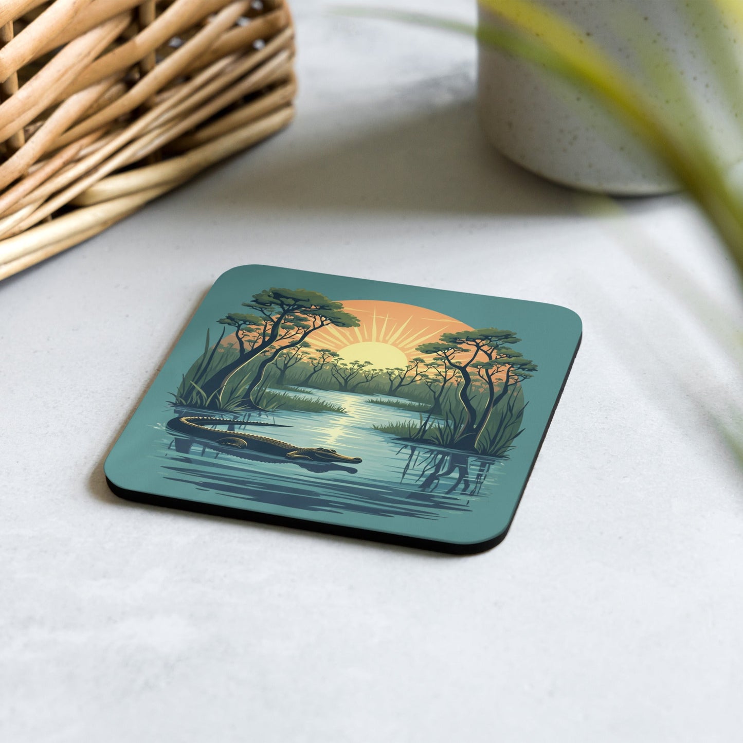Alligator Cork - Back Coaster - Coasters - Discovery Co.
