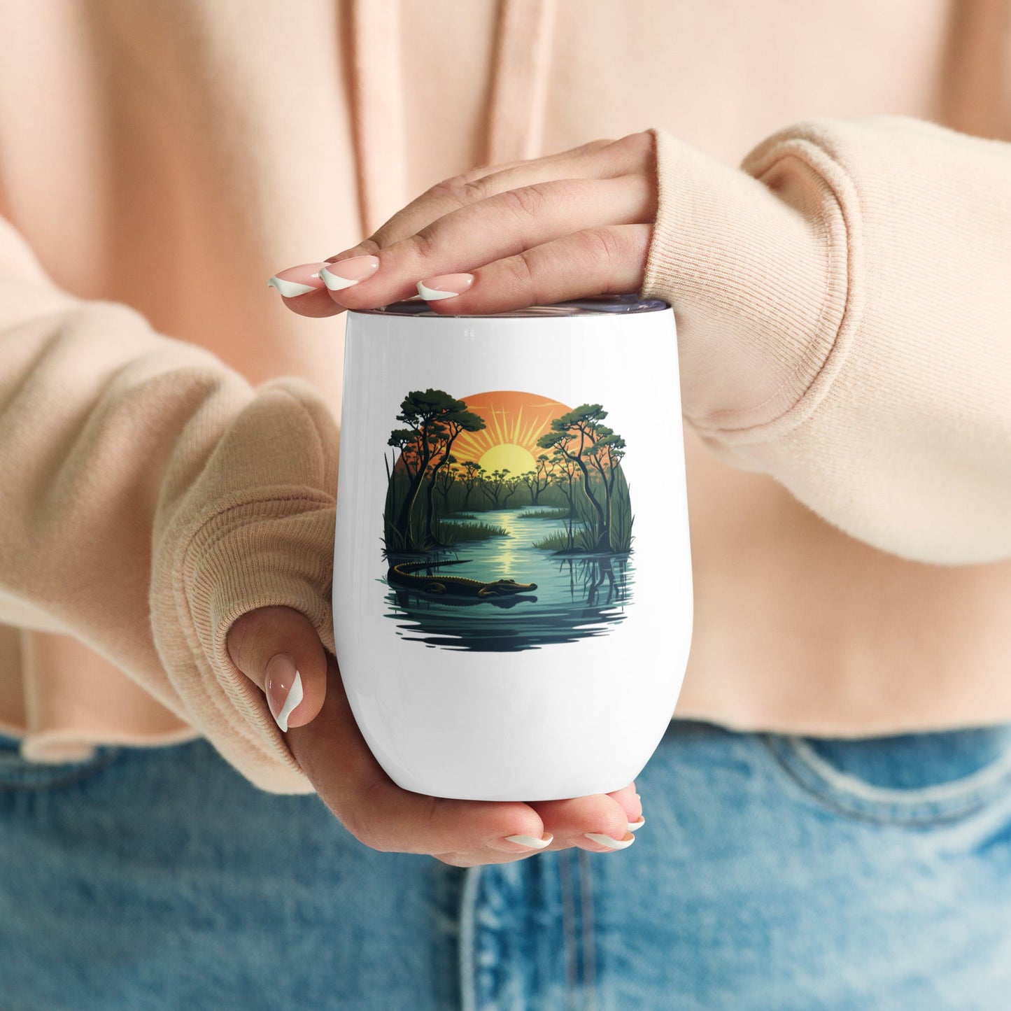 Alligator Stainless Steel Wine Tumbler - Steel Tumbler - Discovery Co.