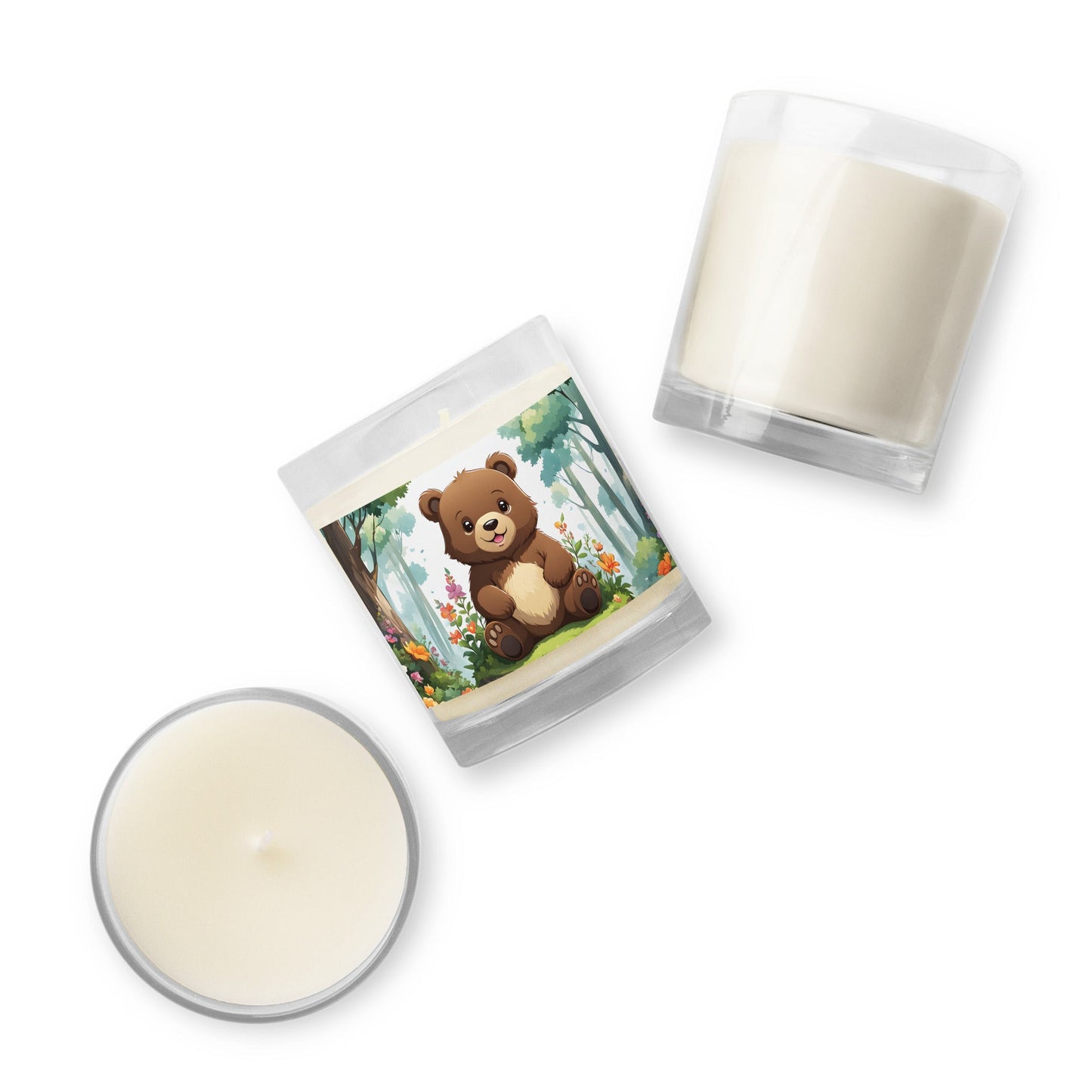 Anime Bear Glass Jar Soy Wax Candle - Candles - Discovery Co.