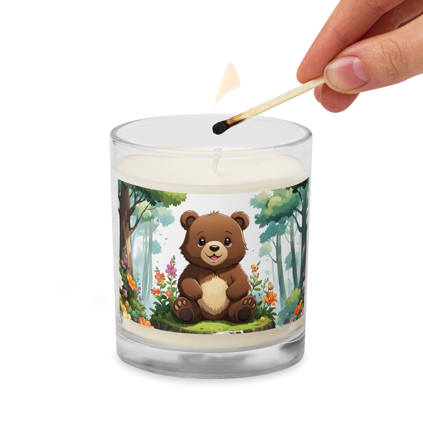 Anime Bear Glass Jar Soy Wax Candle - Candles - Discovery Co.