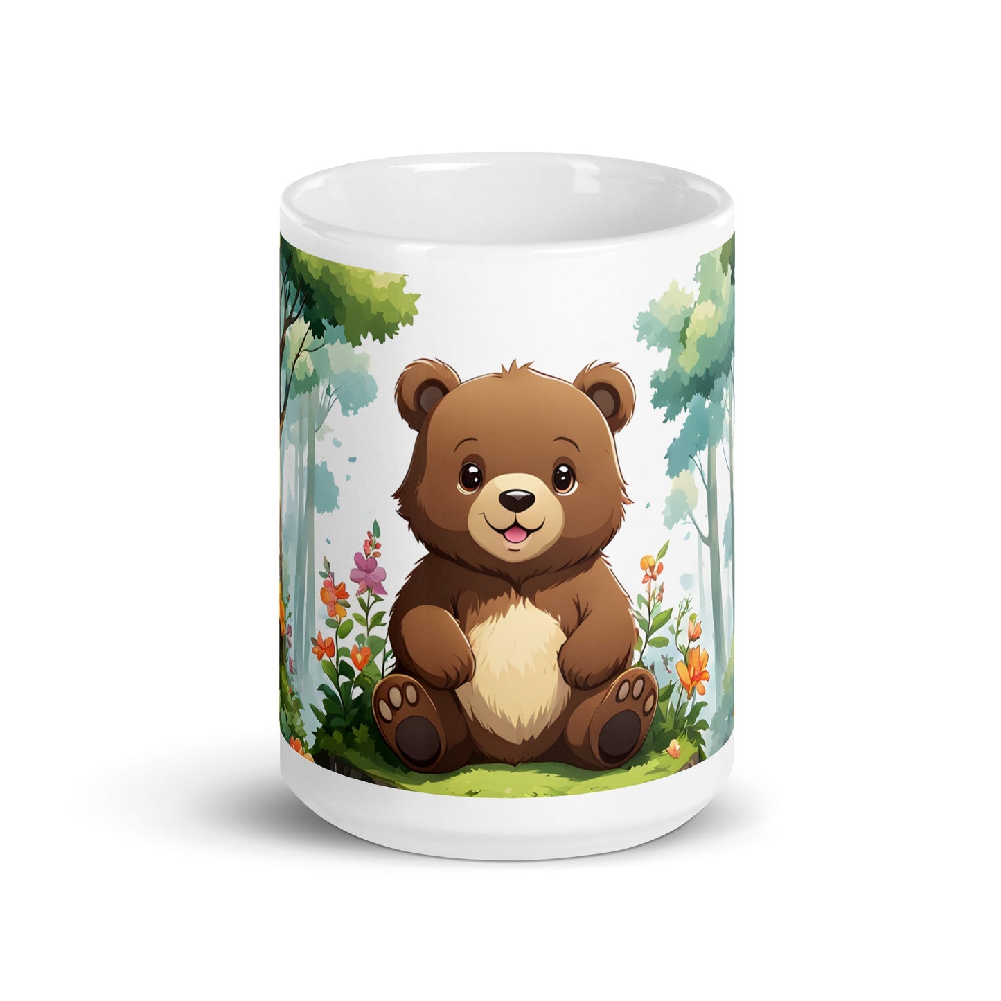 Anime Bear White Glossy Mug (11 oz, 15 oz, 20 oz) - Mugs - Discovery Co.