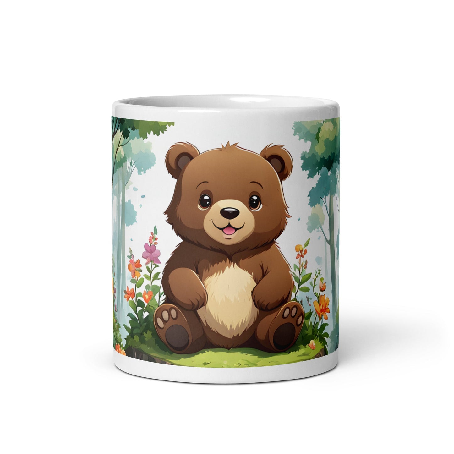 Anime Bear White Glossy Mug (11 oz, 15 oz, 20 oz) - Mugs - Discovery Co.