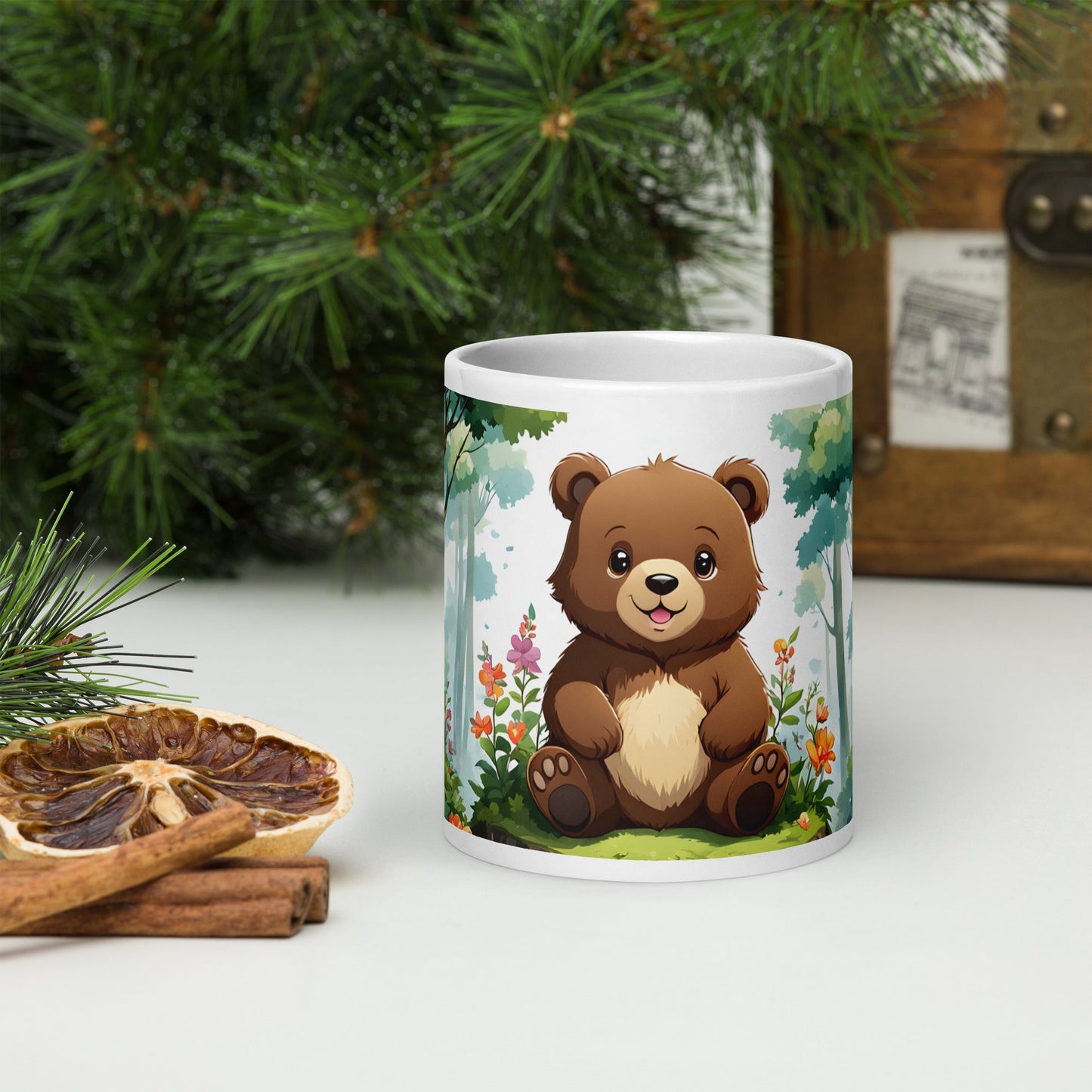 Anime Bear White Glossy Mug (11 oz, 15 oz, 20 oz) - Mugs - Discovery Co.