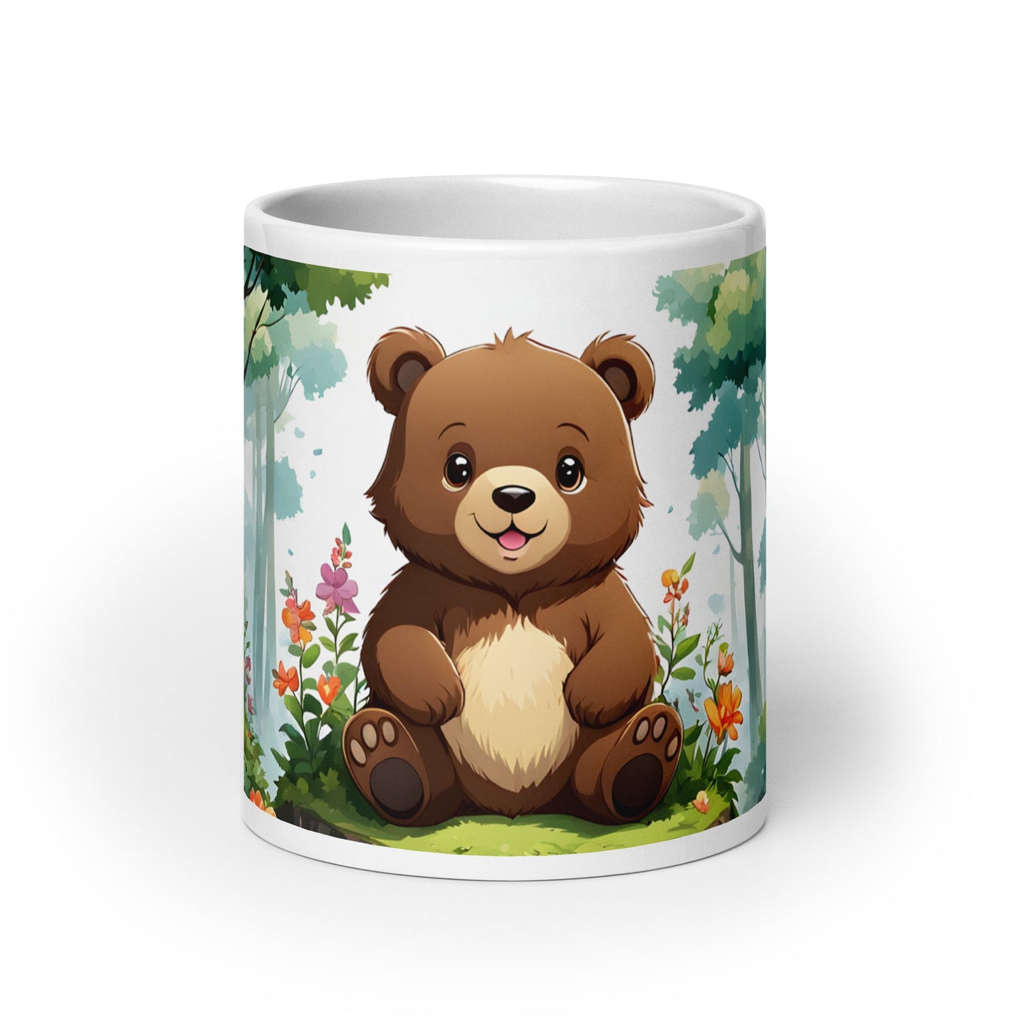 Anime Bear White Glossy Mug (11 oz, 15 oz, 20 oz) - Mugs - Discovery Co.