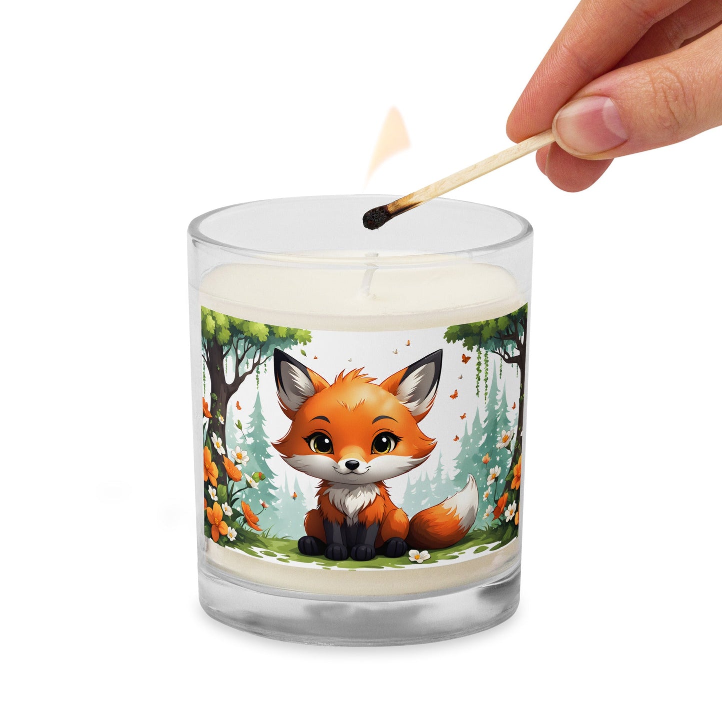 Anime Fox Glass Jar Soy Wax Candle - Candles - Discovery Co.