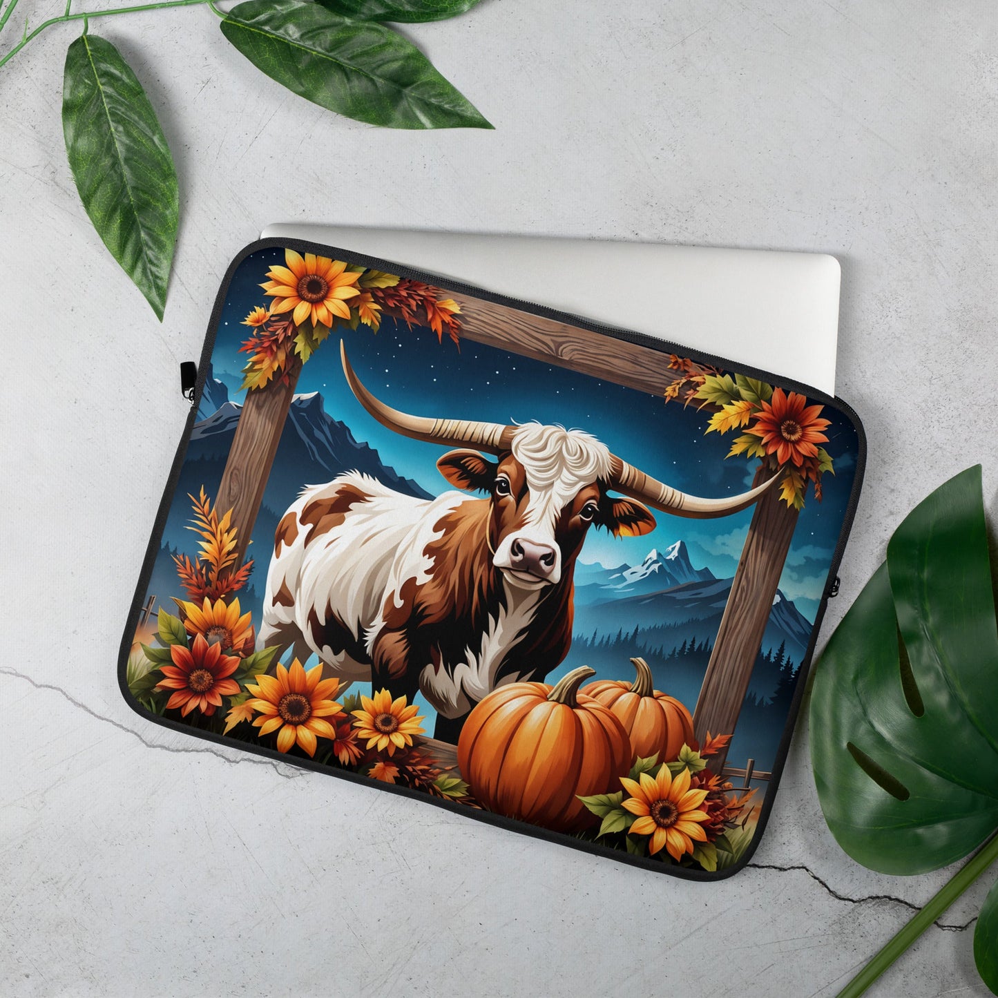Autumn Longhorn Laptop Sleeve - Laptop Cases - Discovery Co.