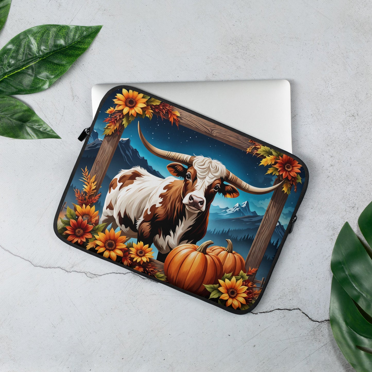Autumn Longhorn Laptop Sleeve - Laptop Cases - Discovery Co.
