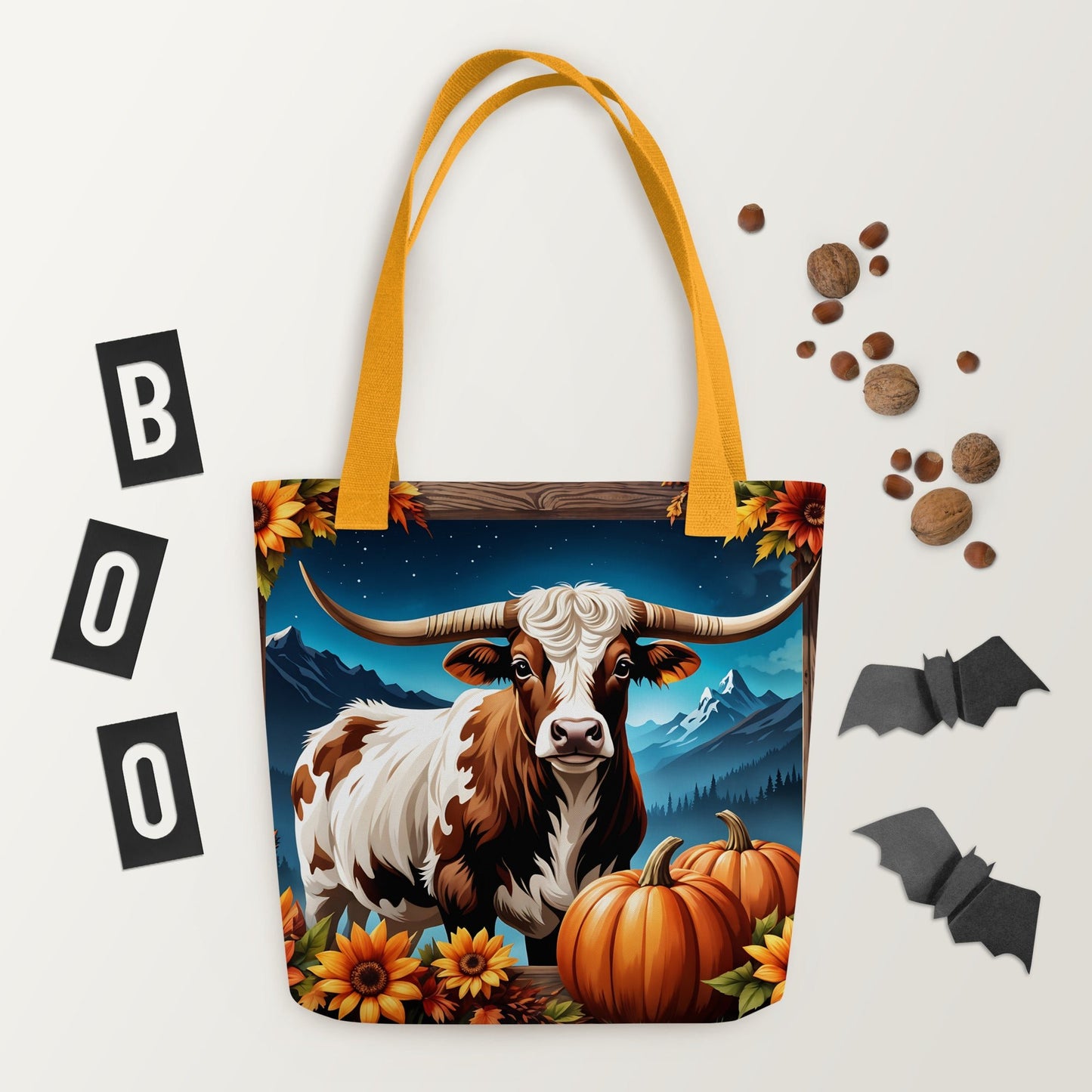 Autumn Longhorn Tote Bag - Tote Bags - Discovery Co.