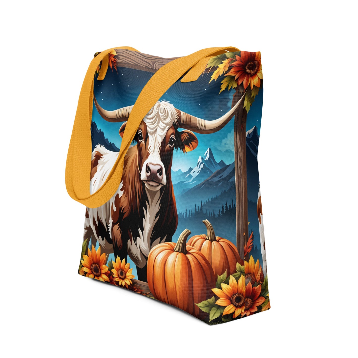 Autumn Longhorn Tote Bag - Tote Bags - Discovery Co.