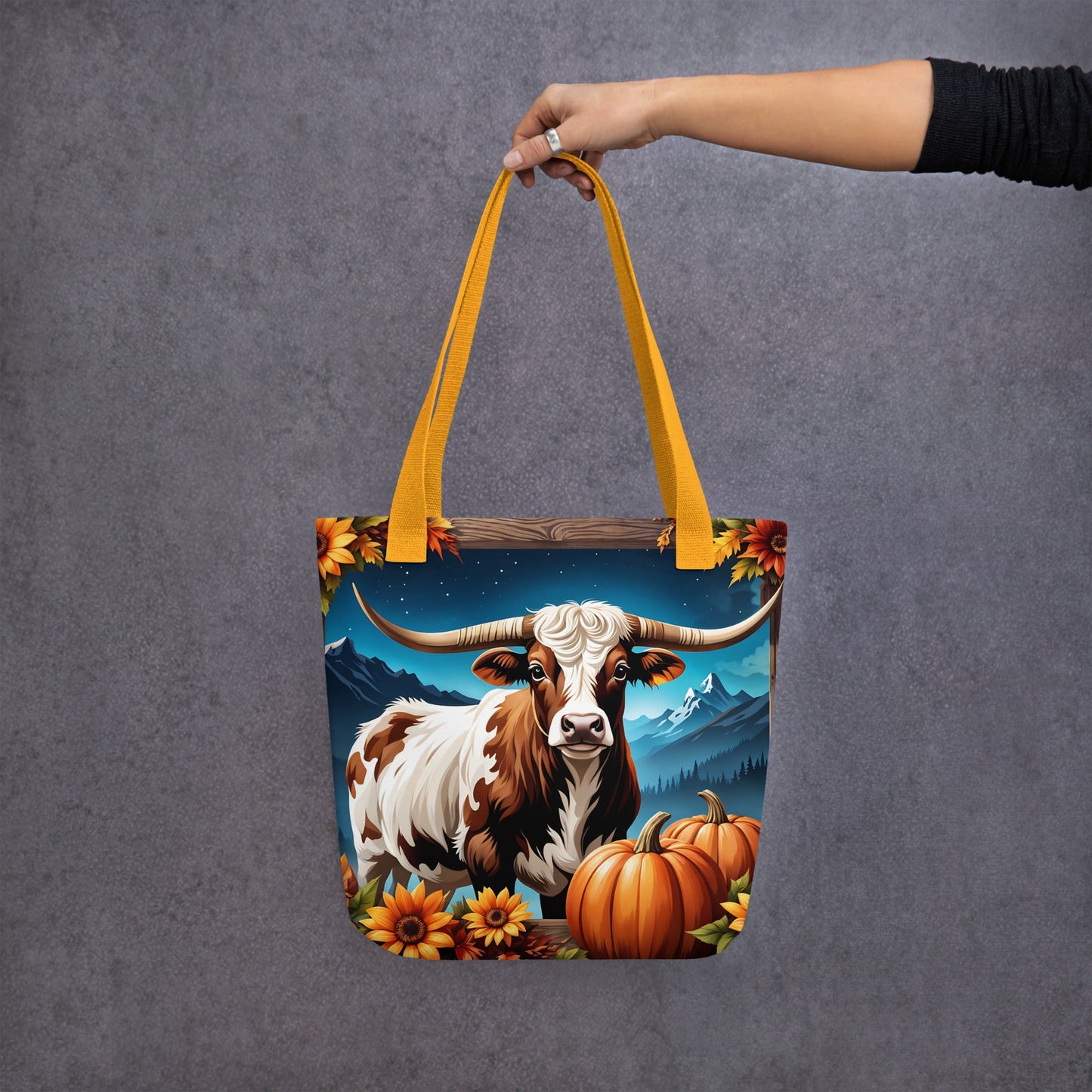 Autumn Longhorn Tote Bag - Tote Bags - Discovery Co.
