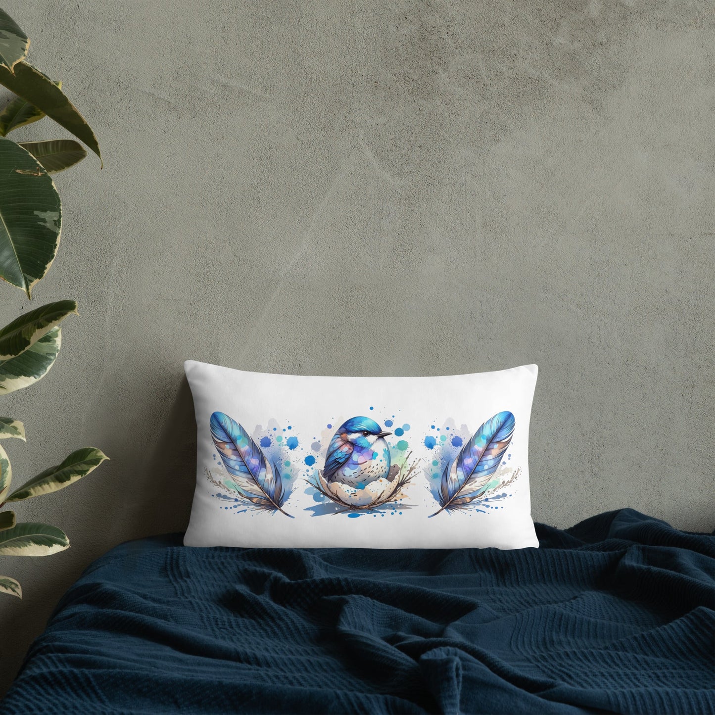Baby Bird Watercolor Art Basic Pillow - Pillows - Discovery Co.