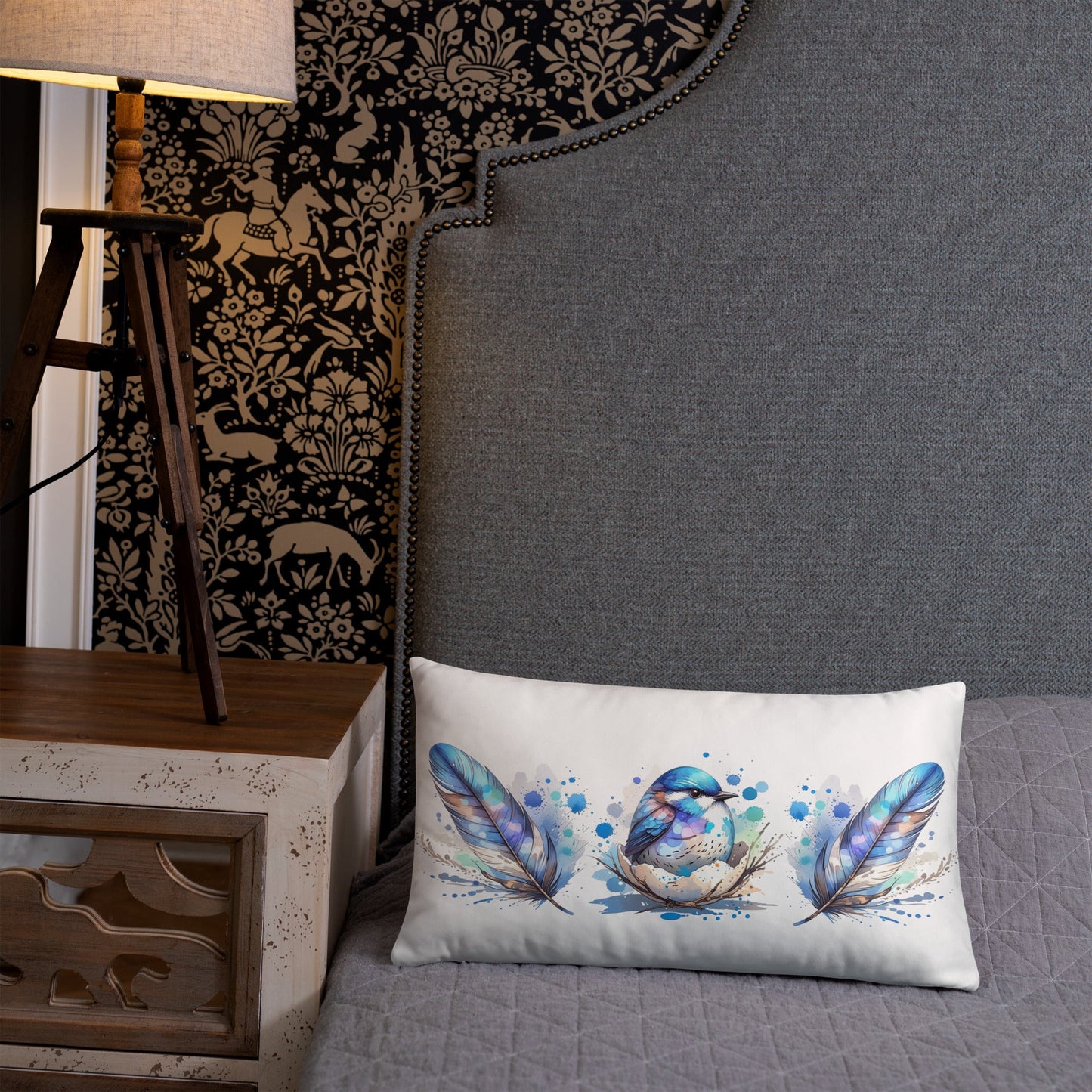 Baby Bird Watercolor Art Basic Pillow - Pillows - Discovery Co.