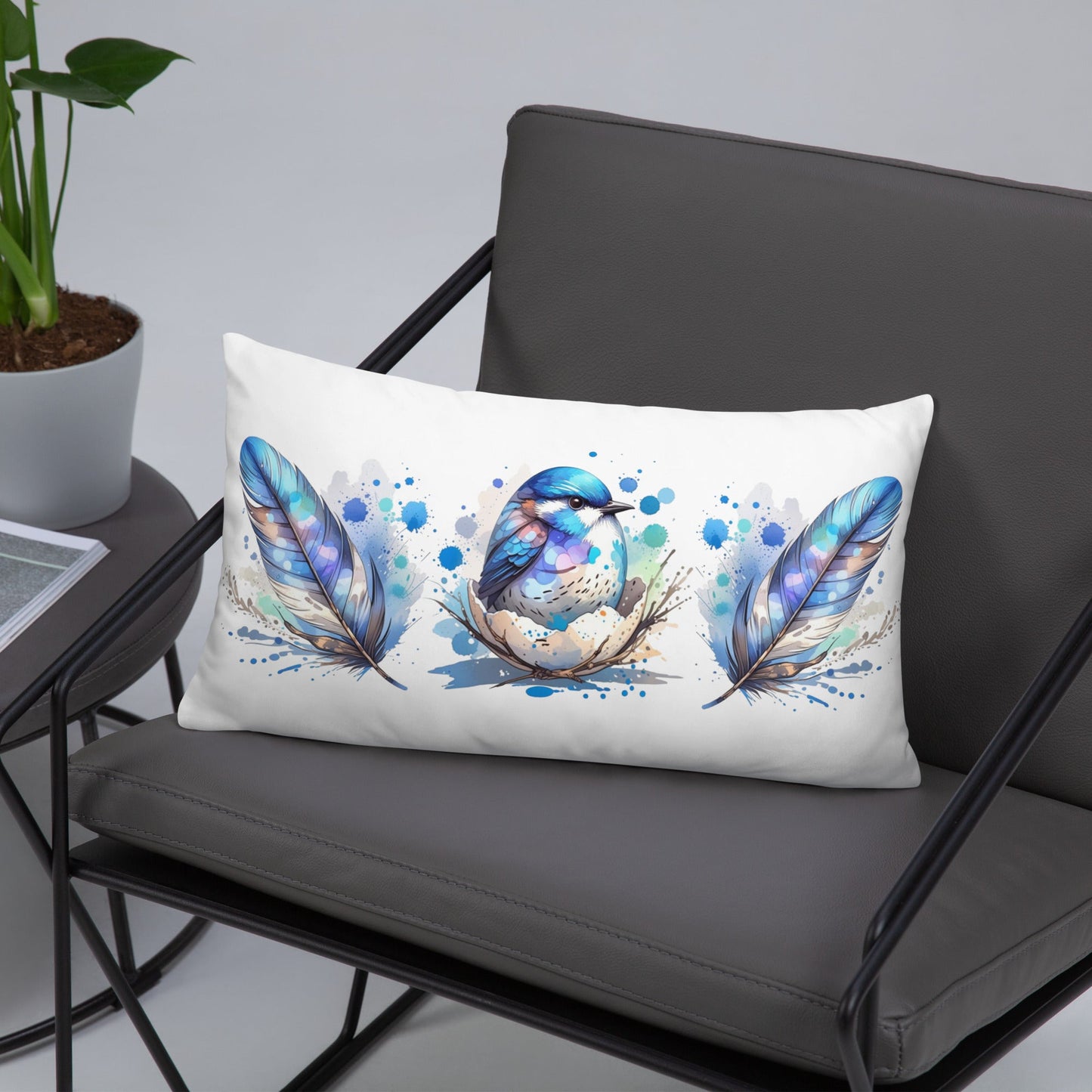 Baby Bird Watercolor Art Basic Pillow - Pillows - Discovery Co.
