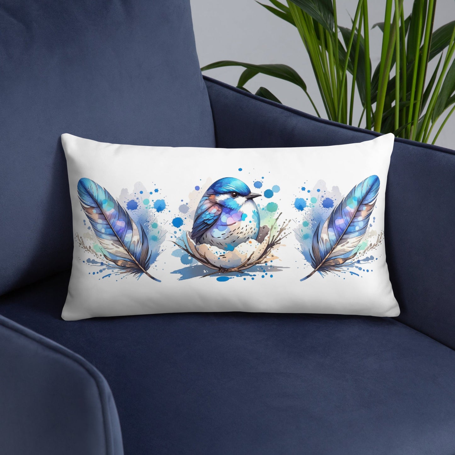 Baby Bird Watercolor Art Basic Pillow - Pillows - Discovery Co.