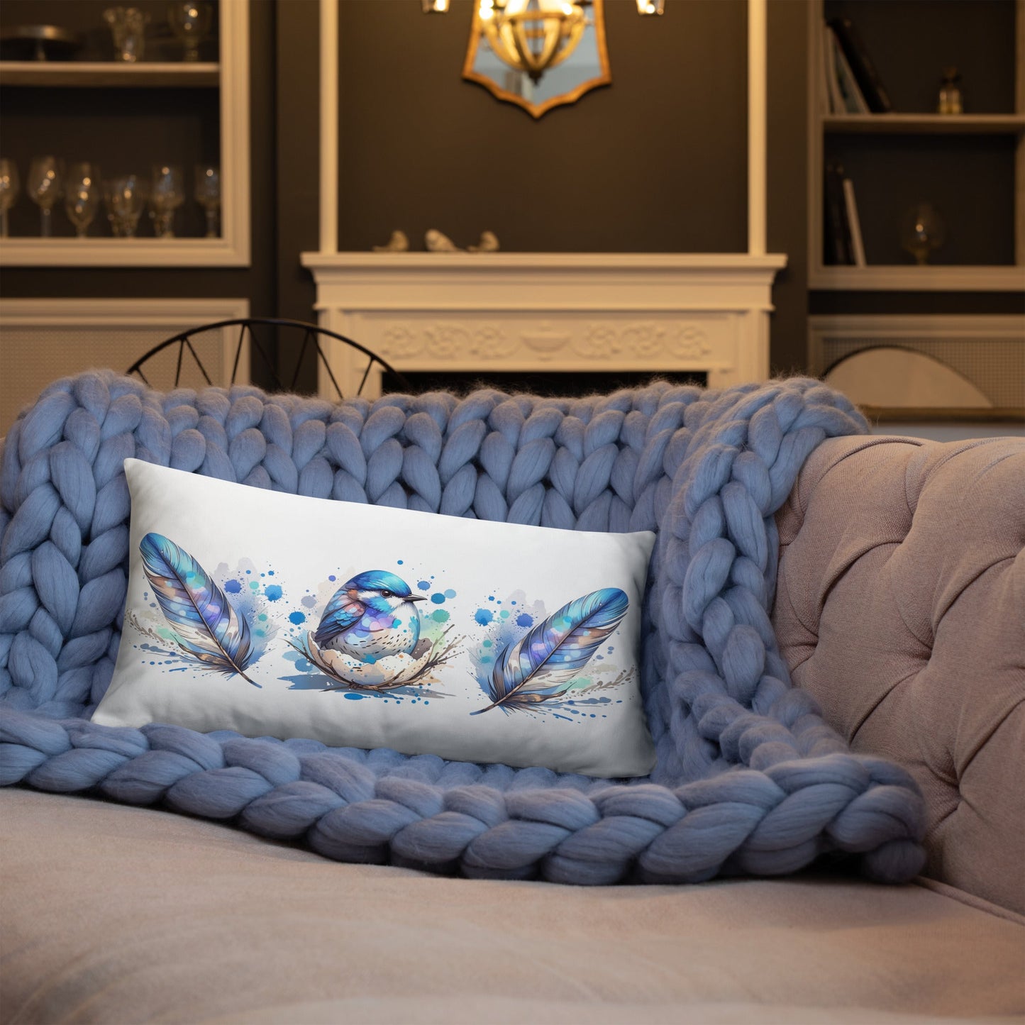 Baby Bird Watercolor Art Basic Pillow - Pillows - Discovery Co.